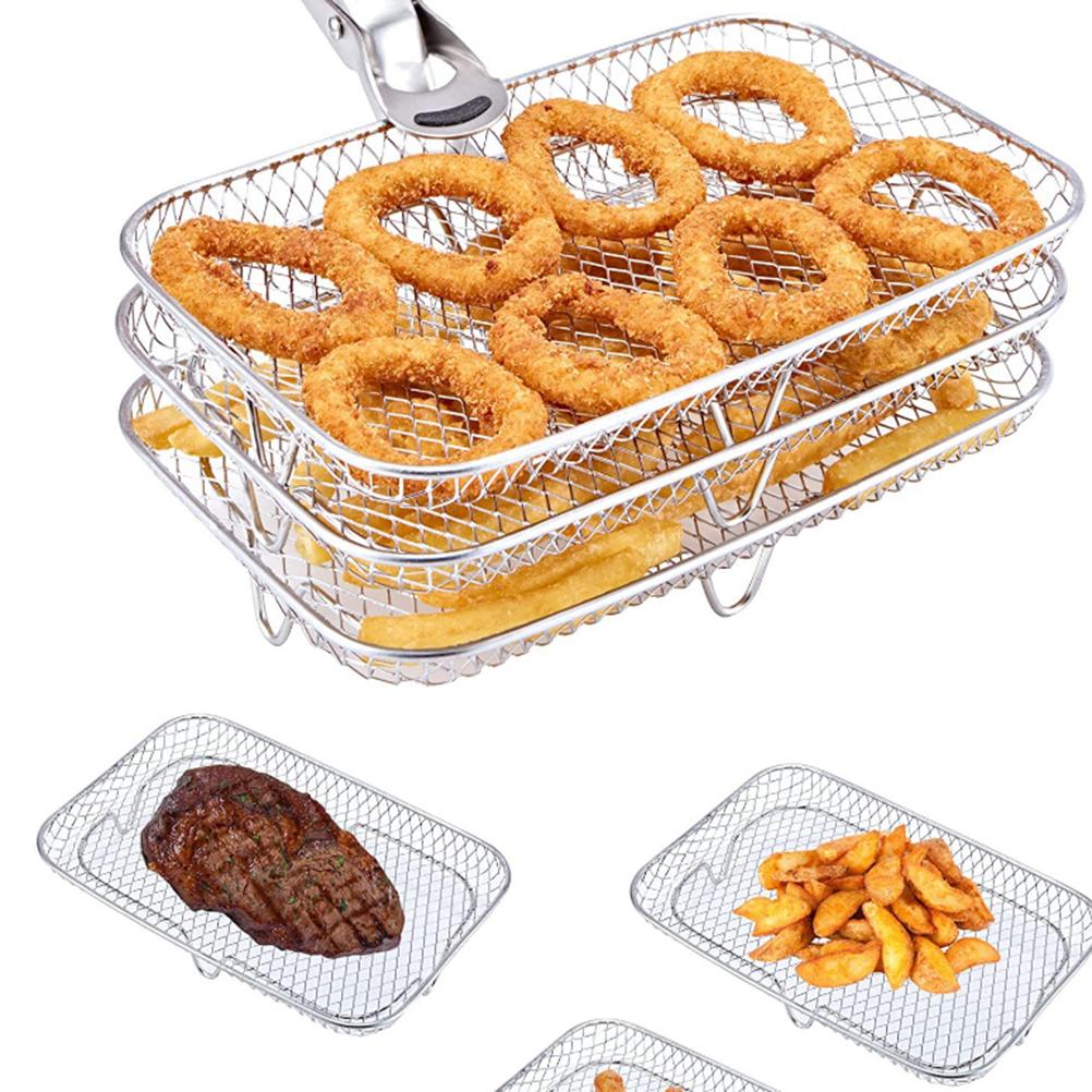 Doppelter Airfryer-einsatz, Kompatibel Mit Ninja Mehrschicht-dörrgeräten, Edelstahl 304, Airfryer-zubehör