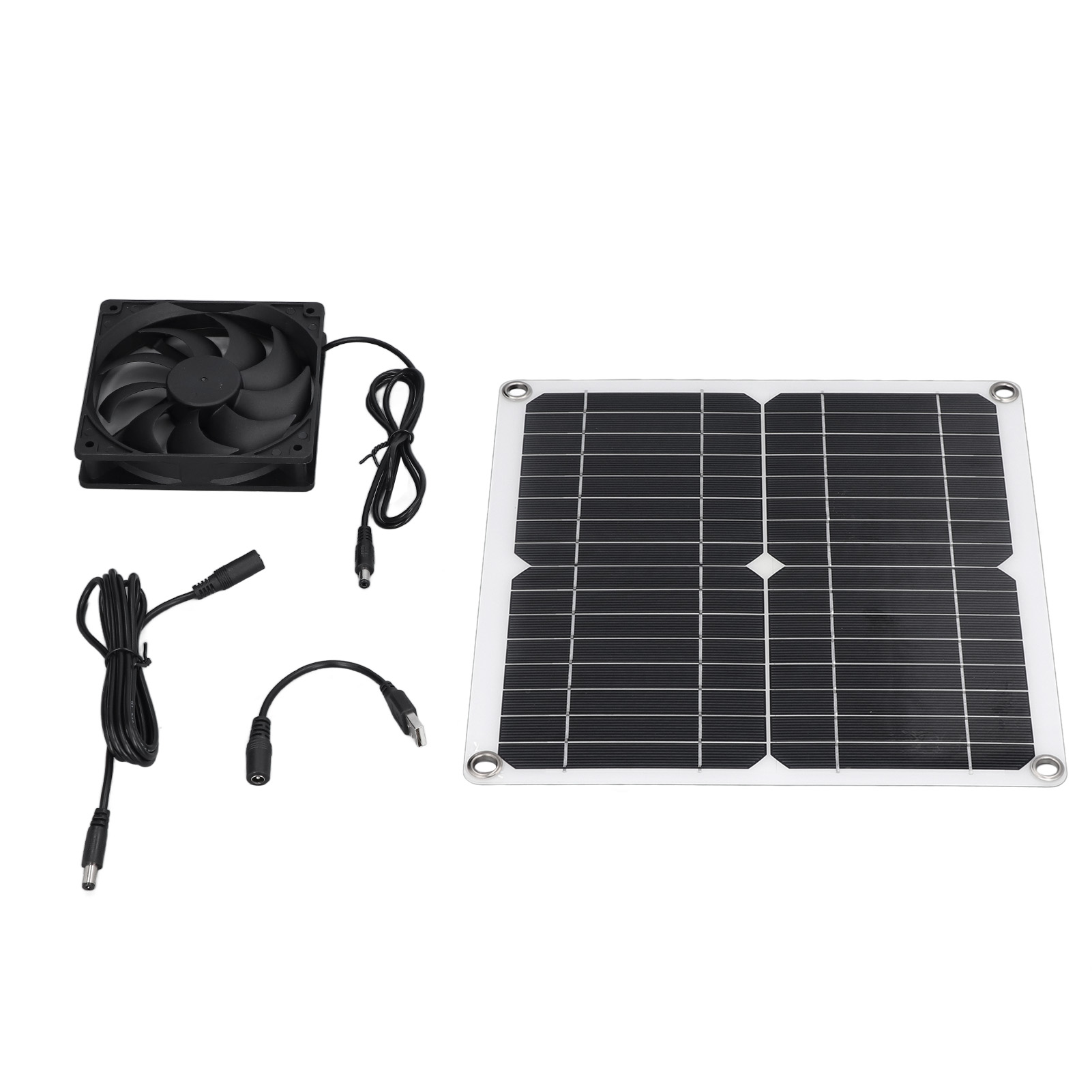 12-w-usb-solarventilator-set Für Gewächshäuser, Gartenhäuser, Tierzwinger Und Zum Aufladen Von Mobiltelefonen