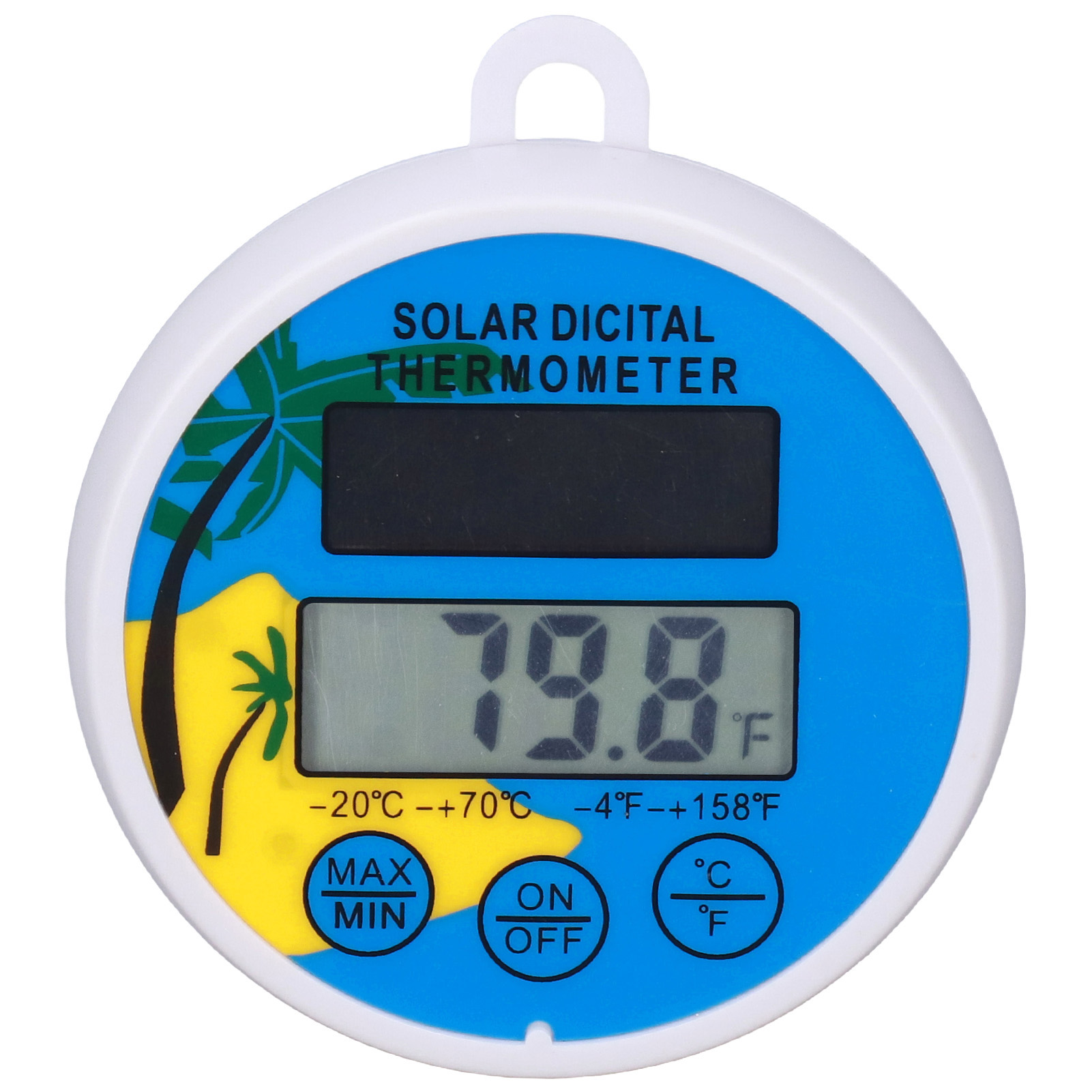 Solarthermometer Mit Anzeige Von Minimaler Und Maximaler Wassertemperatur – Digitales Thermometer Für Schwimmbad, Whirlpool