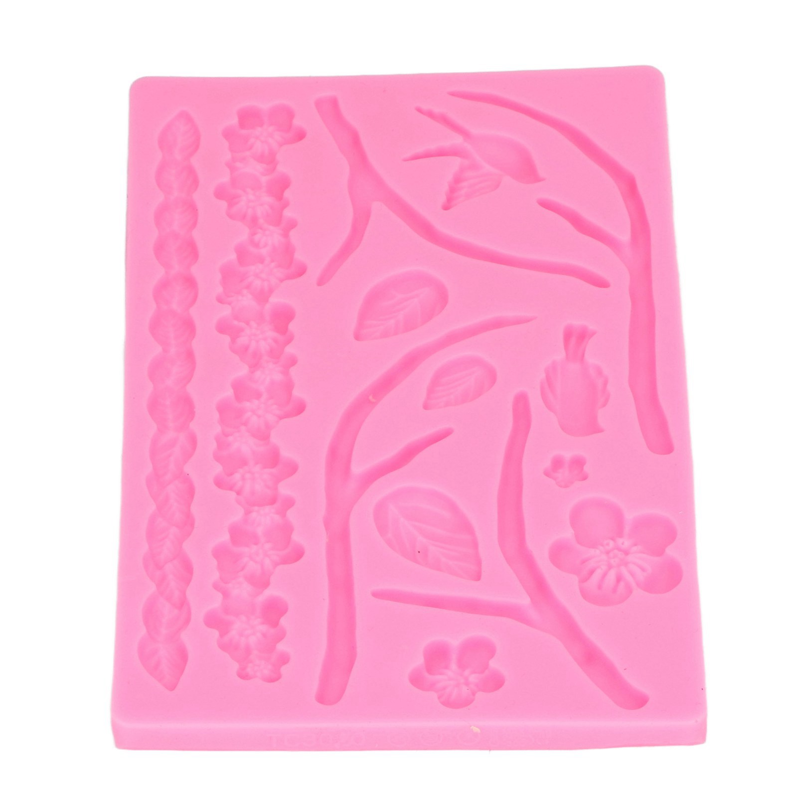 Lebensmittelechte Silikonform In Form Von Zweigen Und Blüten - Verschiedene Formen - Ideal Für Selbstgemachtes Backen (muffins, Fudge, Brot, Schokolade)