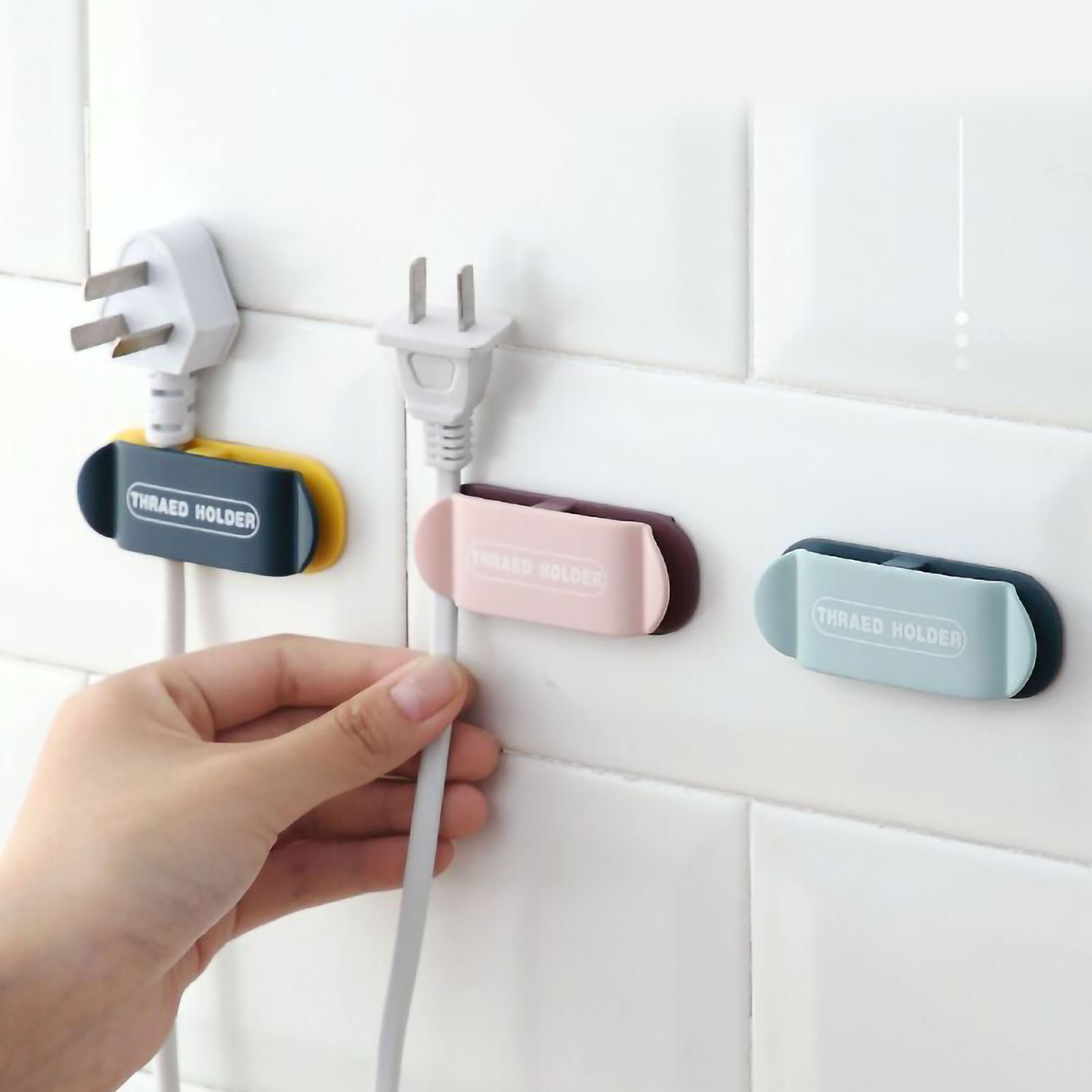 Multifunktionale, Selbstklebende Wandhalterung Zur Befestigung Von Steckdosen Ohne Bohren, Ideal Für Wohnzimmer, Küche Und Schlafzimmer (farbe Zufällig).