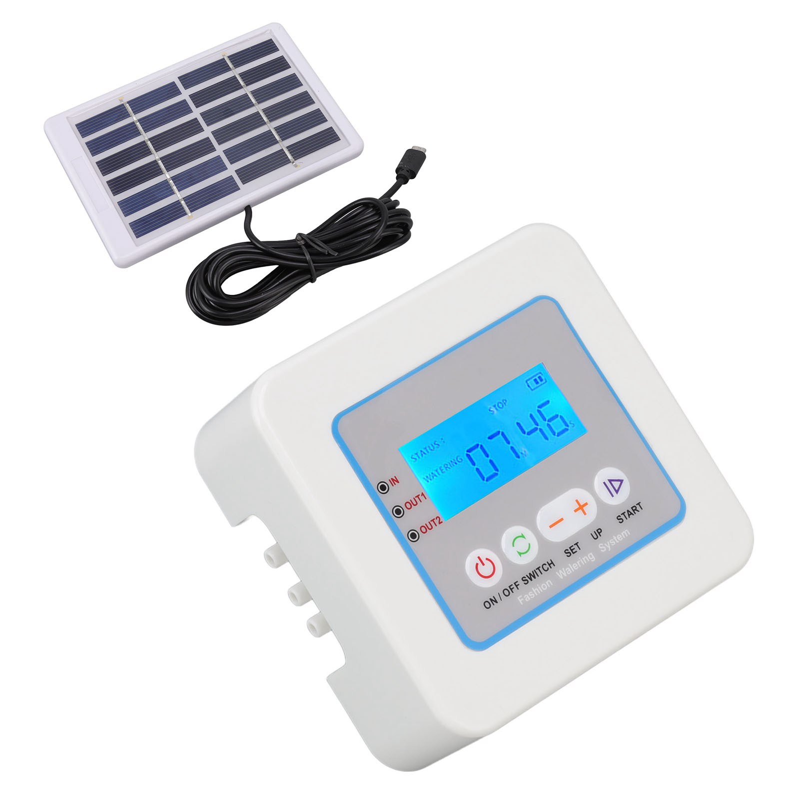 Automatisches Mikro-tropfbewässerungsset Mit Programmierbarem Timer, Solarbetrieb, Multifunktions-sprühgerät Und Led-anzeige