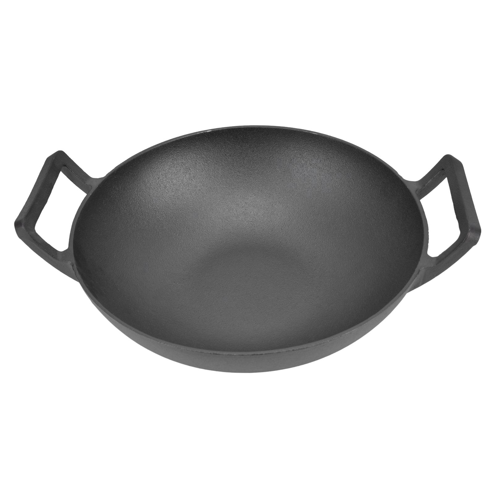 Gusseiserne Grillpfanne, Dickwandig, Ohne Beschichtung, Antihaftbeschichtet, Kochgeschirr Mit Zwei Griffen, 32 Cm Bratpfanne/wok