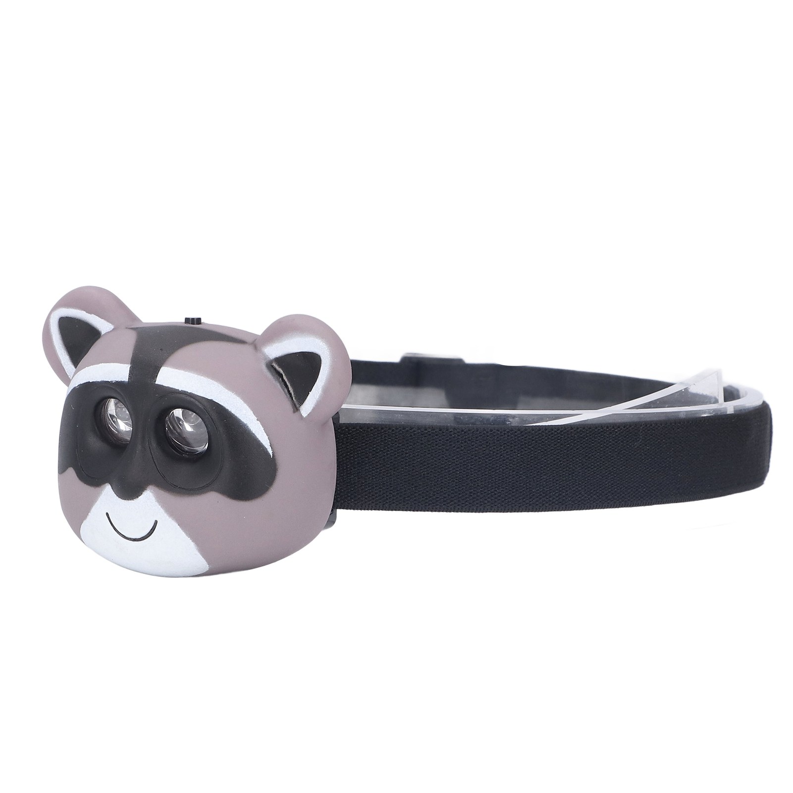 Kinder-stirnlampe Im Waschbär-design, 2 Leuchtmodi, Leicht, Batteriebetrieben, Led-stirnlampe Aus Kunststoff Für Kinder