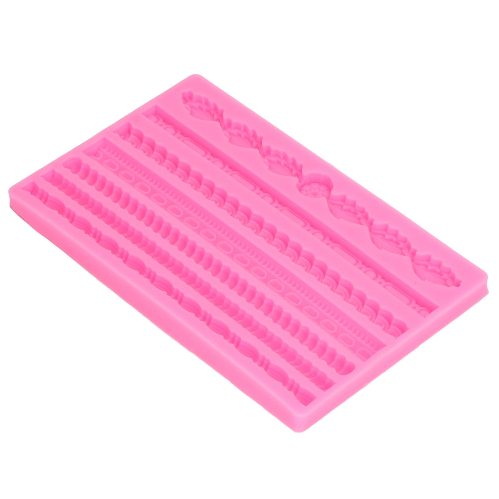 3d-perlenstrickseil-silikonform, Lebensmittelecht, Wiederverwendbar, Für Kuchen, Gelee, Brot Und Desserts, Rosa