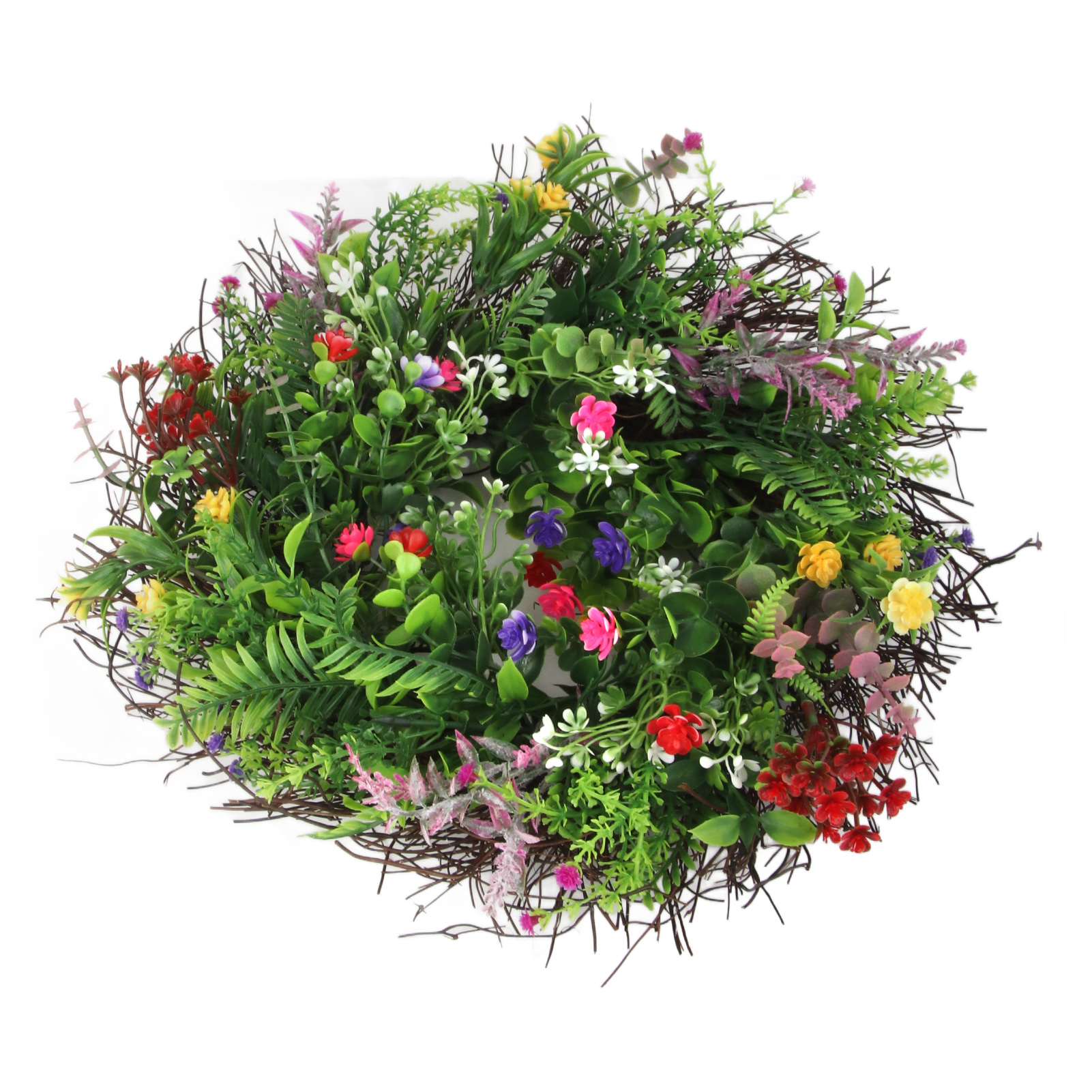 Frühlingsblumenkranz Für Die Haustür, Künstlicher Trockenblumenkranz Zum Aufhängen Für Zuhause, Einkaufszentrum, Hochzeitsdekoration