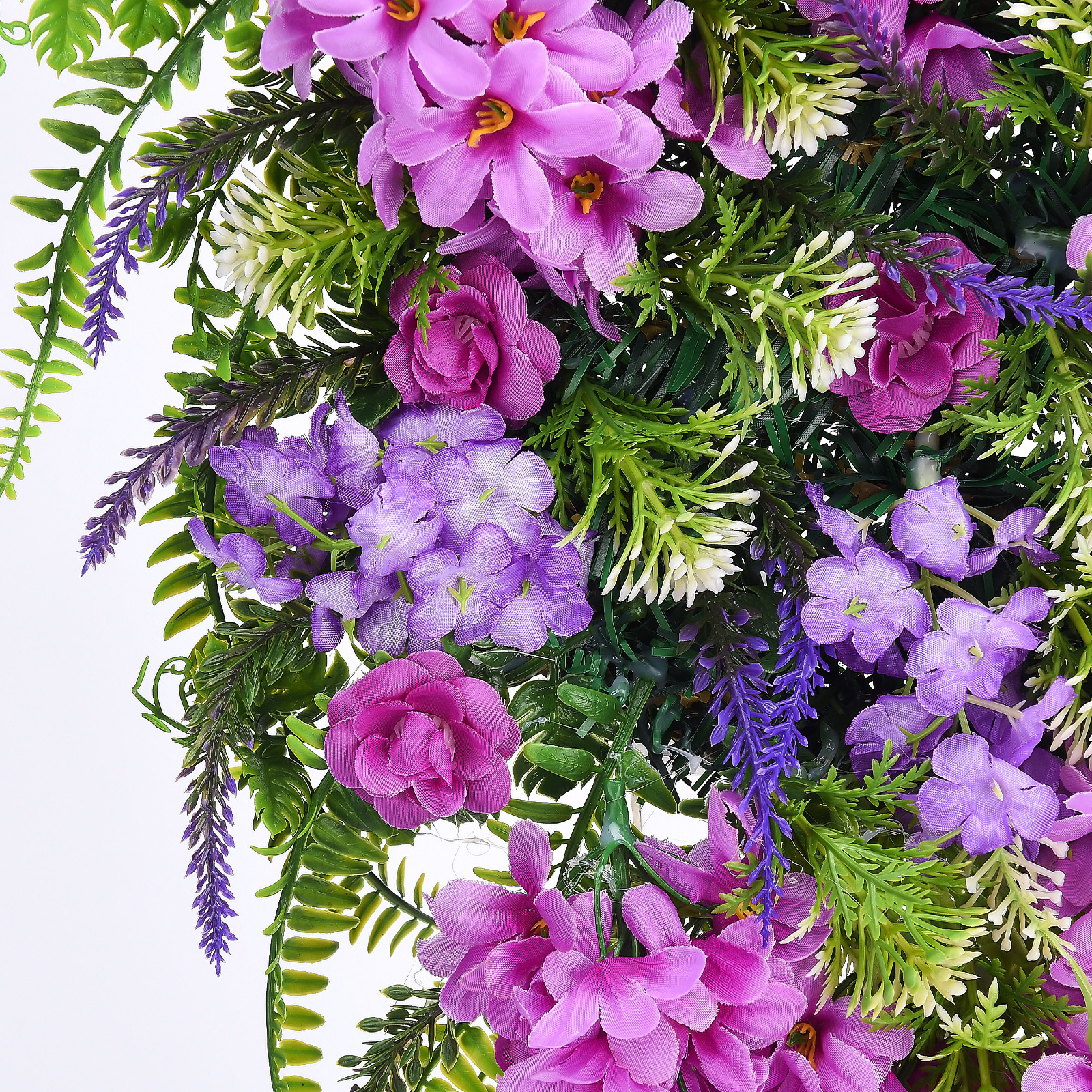 Künstlicher Blumenkranz Mit Flieder, Hyazinthen, Hortensien, Frühlings- Und Sommerblumenkranz, Groß