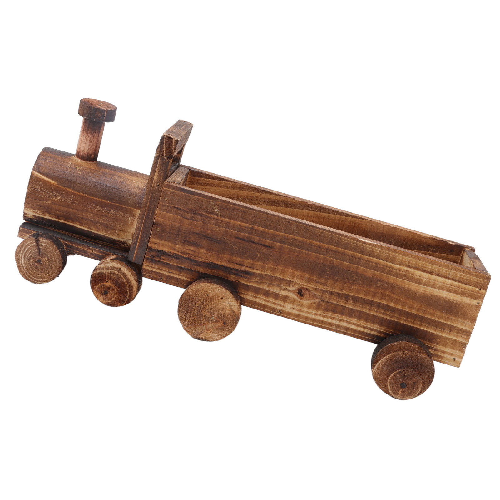 Blumentopf Aus Holz In Form Eines Zuges, Ideal Für Sukkulenten, Mit Guter Belüftung, Für Garten, Wohnung Oder Büro.