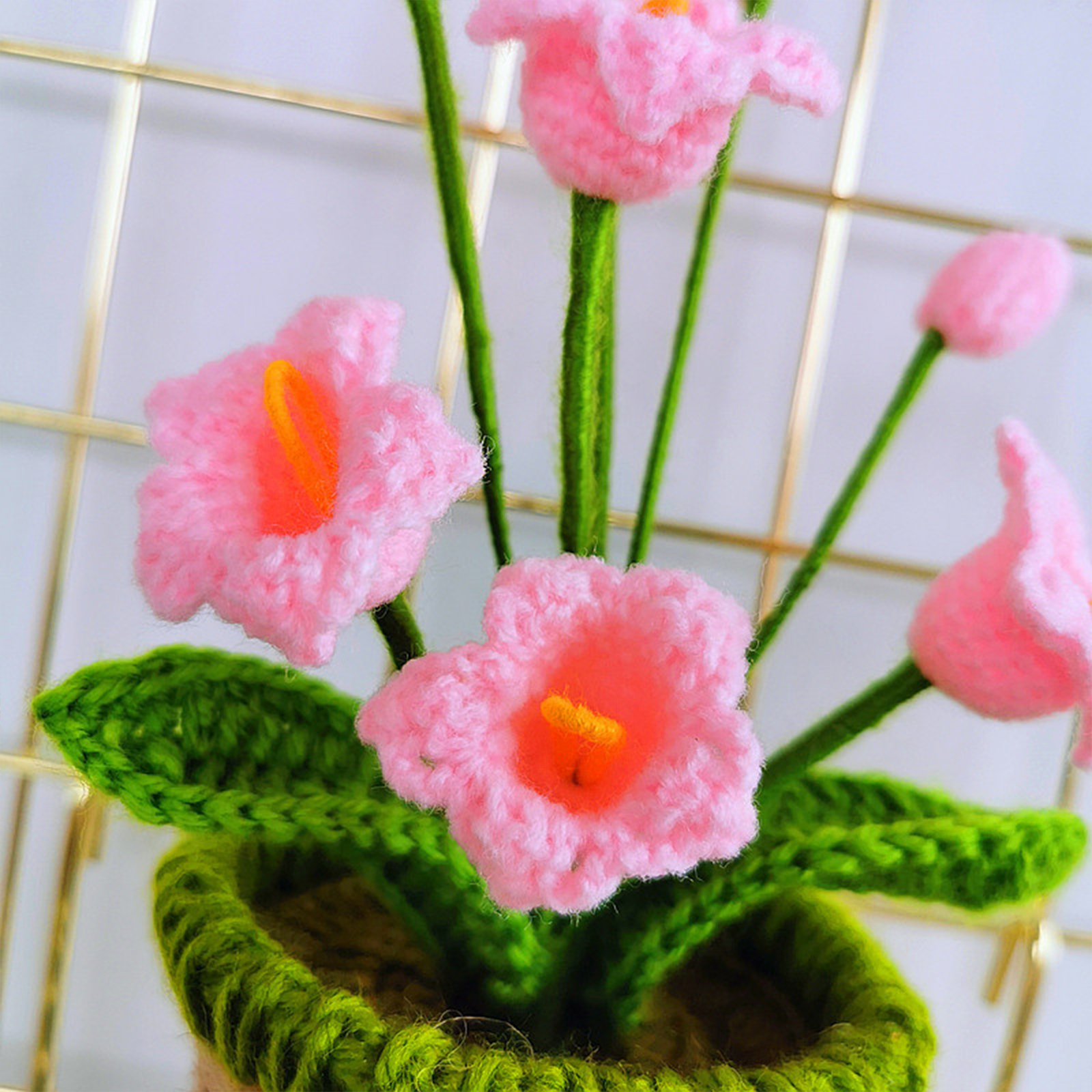 Künstliche Sonnenblume, Handgewebt, Aus Garn, Künstliche Blume, Topfdekoration Für Den Innenbereich