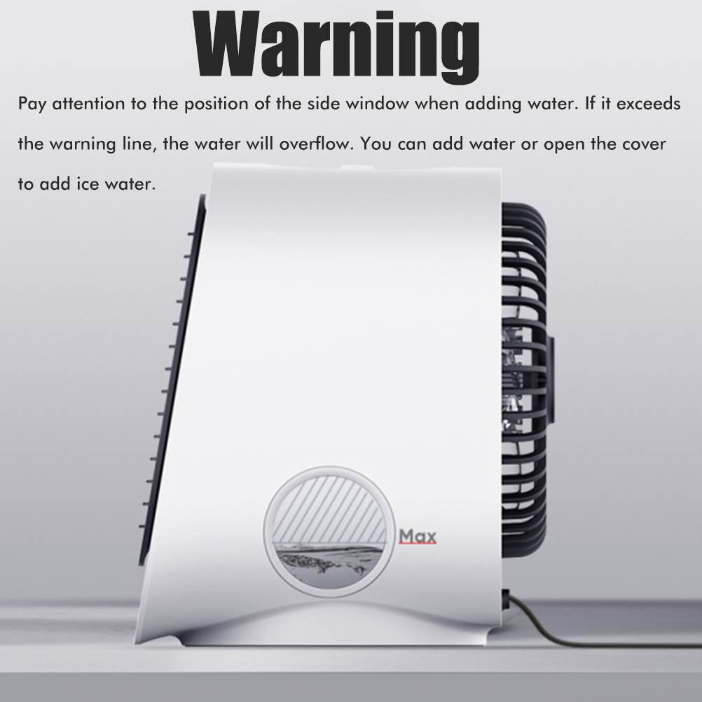 Tragbarer, Wiederaufladbarer Usb-tischventilator, Leise Und Mit Luftbefeuchter, Ideal Für Zuhause, Büro, Studentenwohnheim Oder Auf Reisen.