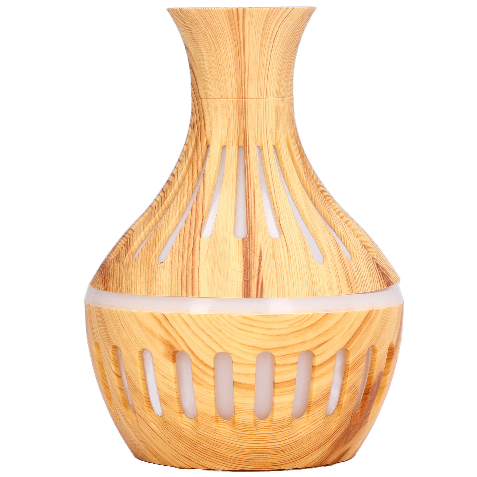 300-ml-luftbefeuchter, Usb-betriebener Aromatherapie-diffusor In Holzoptik Mit 7-farbiger Led-beleuchtung, 5 V, 1 A