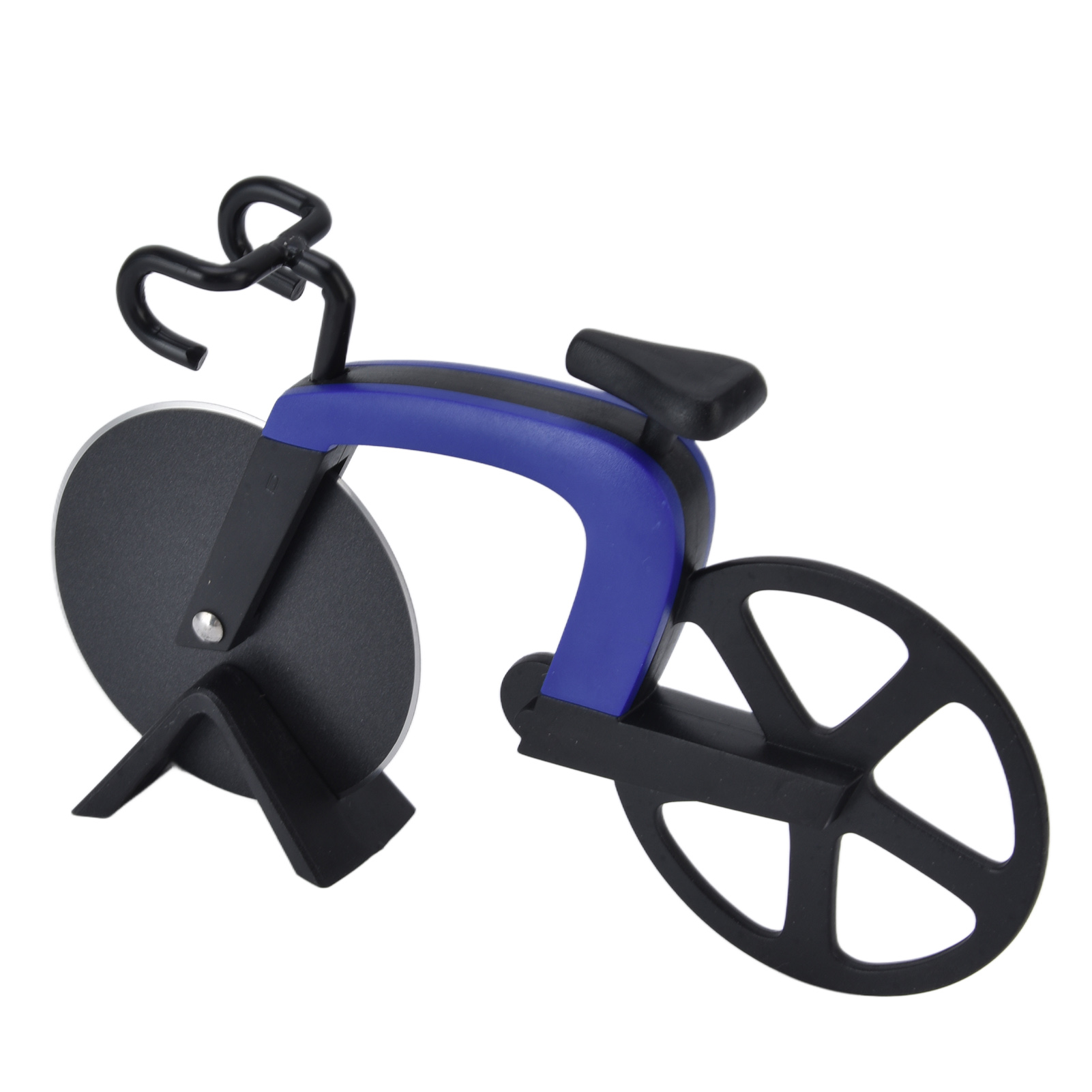 Fahrrad-pizzaschneider Aus Edelstahl, Blau