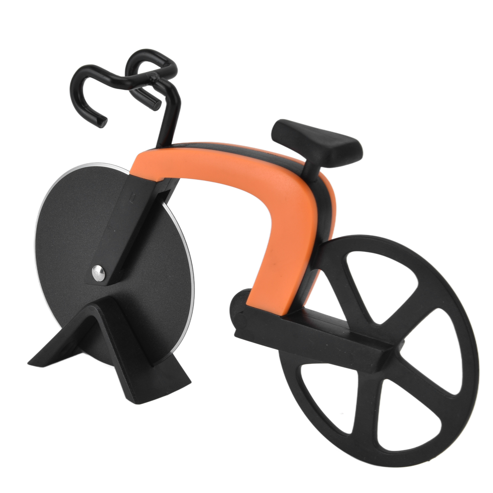 Fahrradförmiger Pizzaschneider Aus Edelstahl, Orange