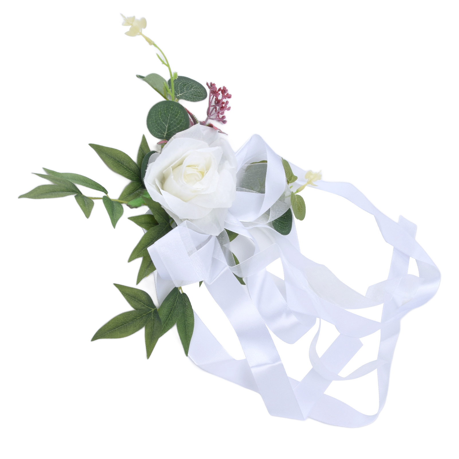 Hochzeitsstuhlblumen-dekoration Im Nordischen Stil, Künstliche Hochzeitsstuhldekoration Für Fotoshootings, Geburtstagsfeiern, Weiß