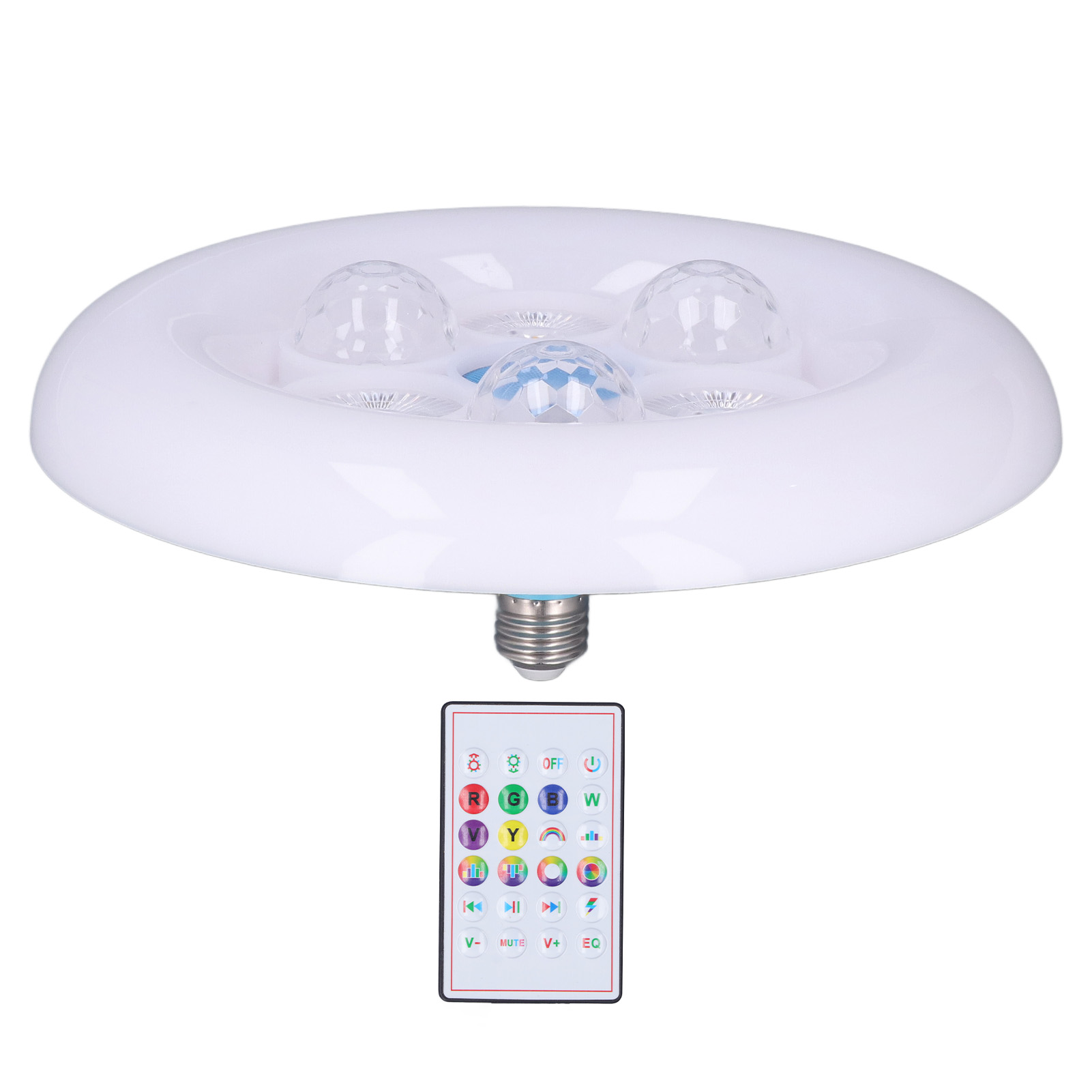 E27 50w Led-deckenleuchte Mit Bluetooth-lautsprecher, Musikwiedergabe, Fernbedienung Und Intelligenter Deckenleuchte (85–265v)
