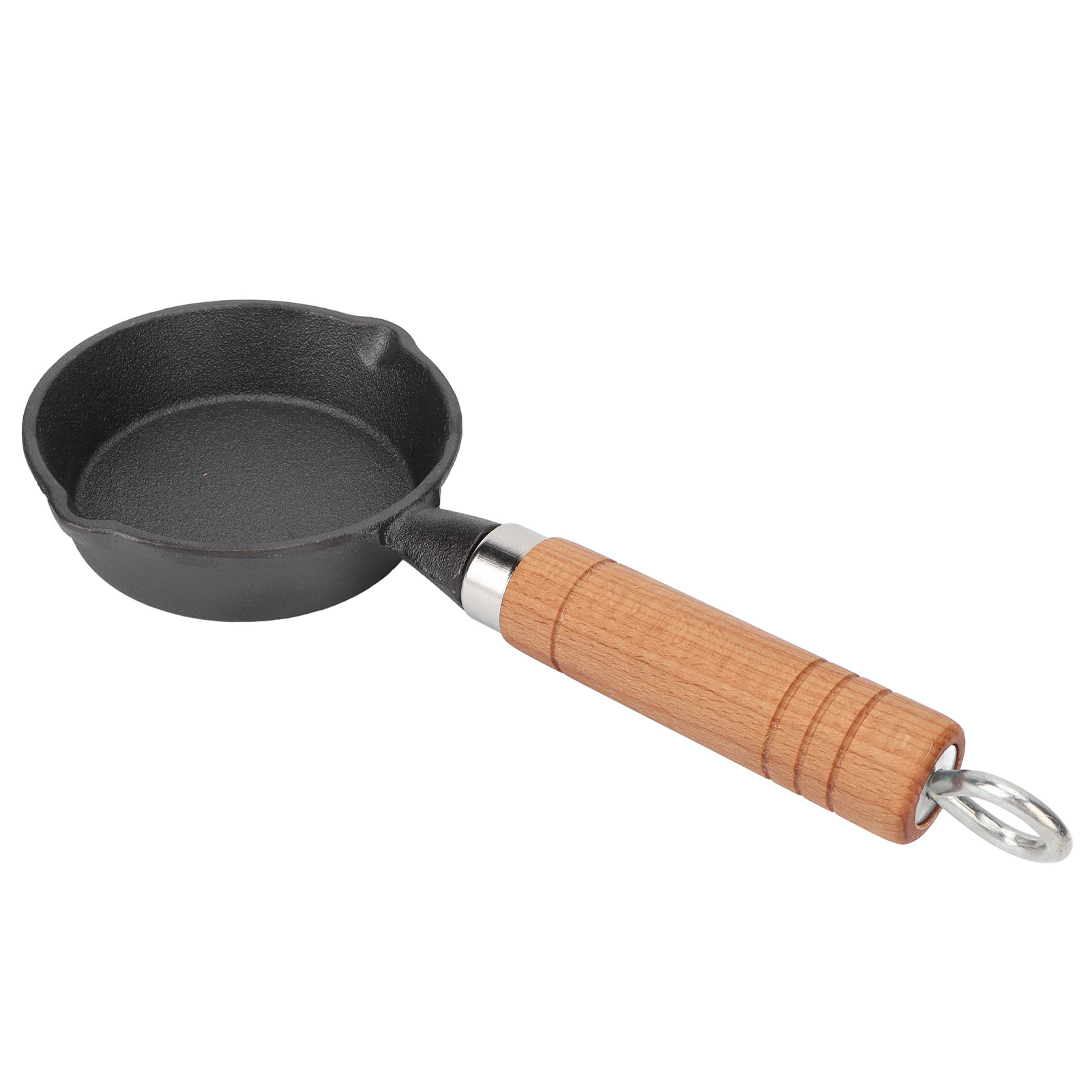 10 Cm Große Gusseiserne Pfanne Mit Holzgriff, Eierpfanne, Mini-pfannkuchenpfanne Mit Flachem Boden, Küchenutensil