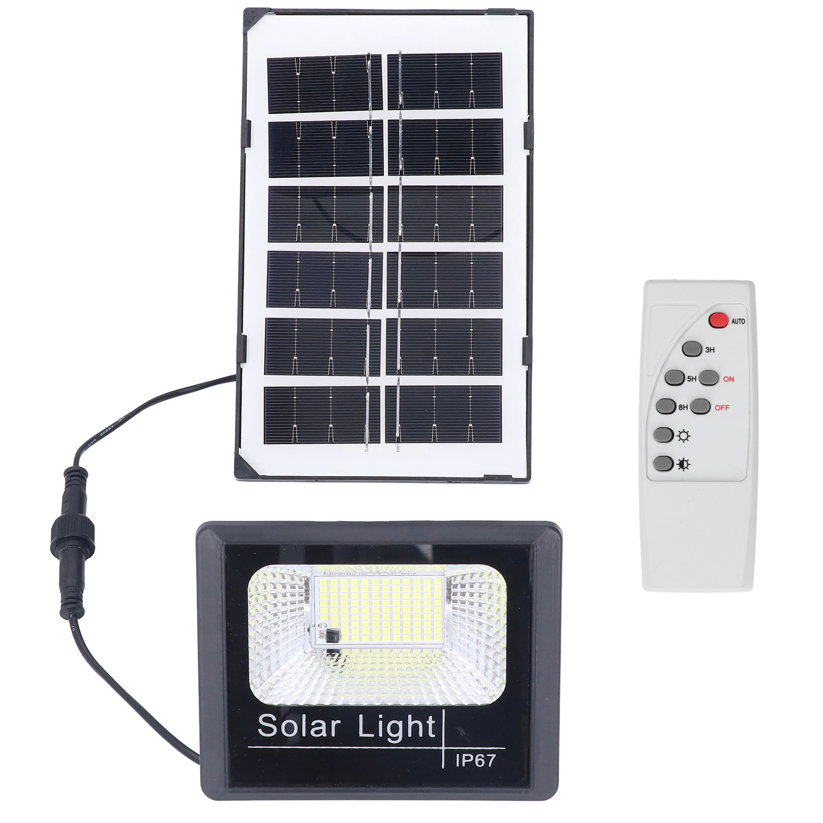 100-led-solar-flutlicht Für Den Außenbereich, Ip67 Wasserdicht, Solar-wandleuchte Mit Fernbedienung, 40 W, Straßenleuchte Für Den Garten