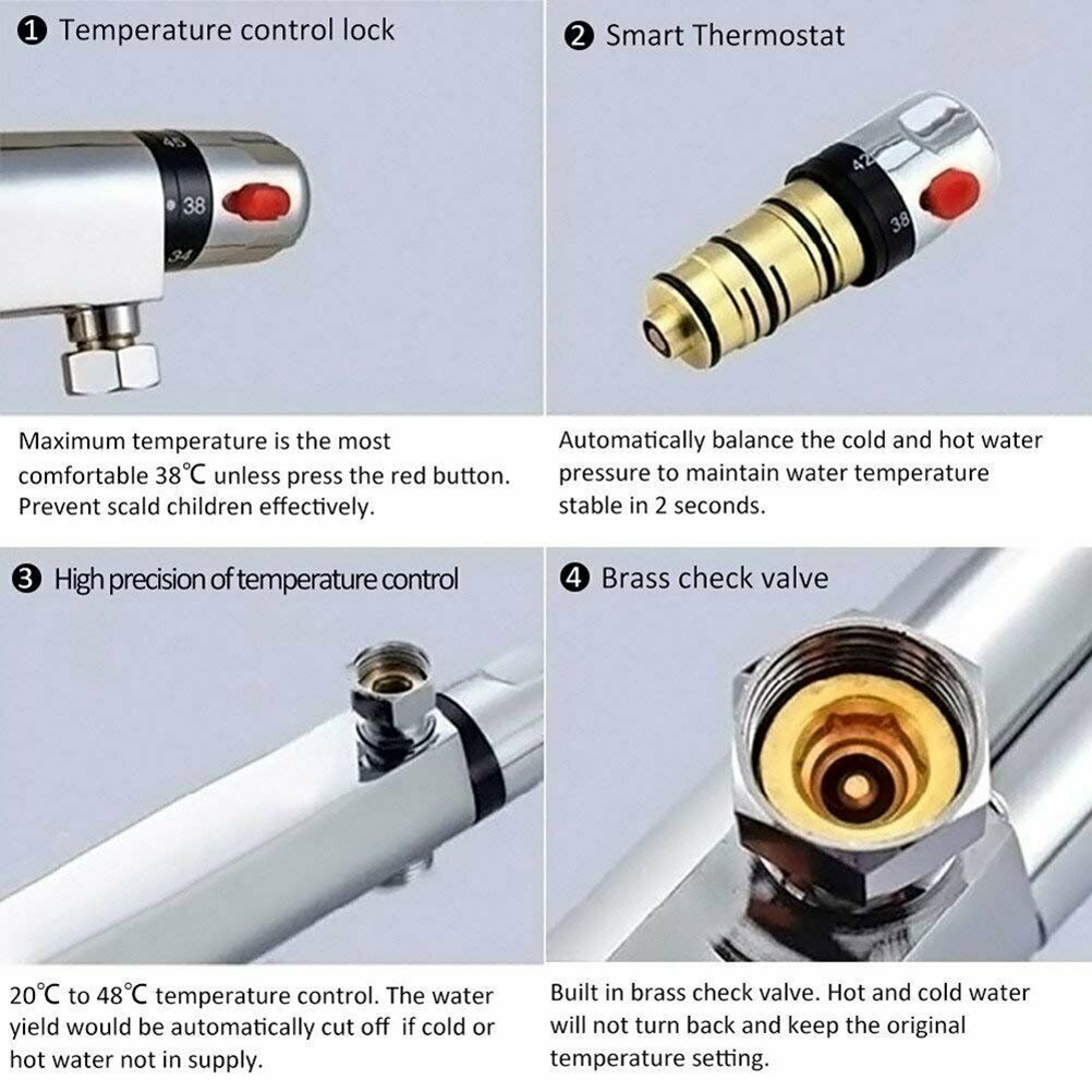 Wandmontierter Thermostatischer Mischer Für Die Dusche