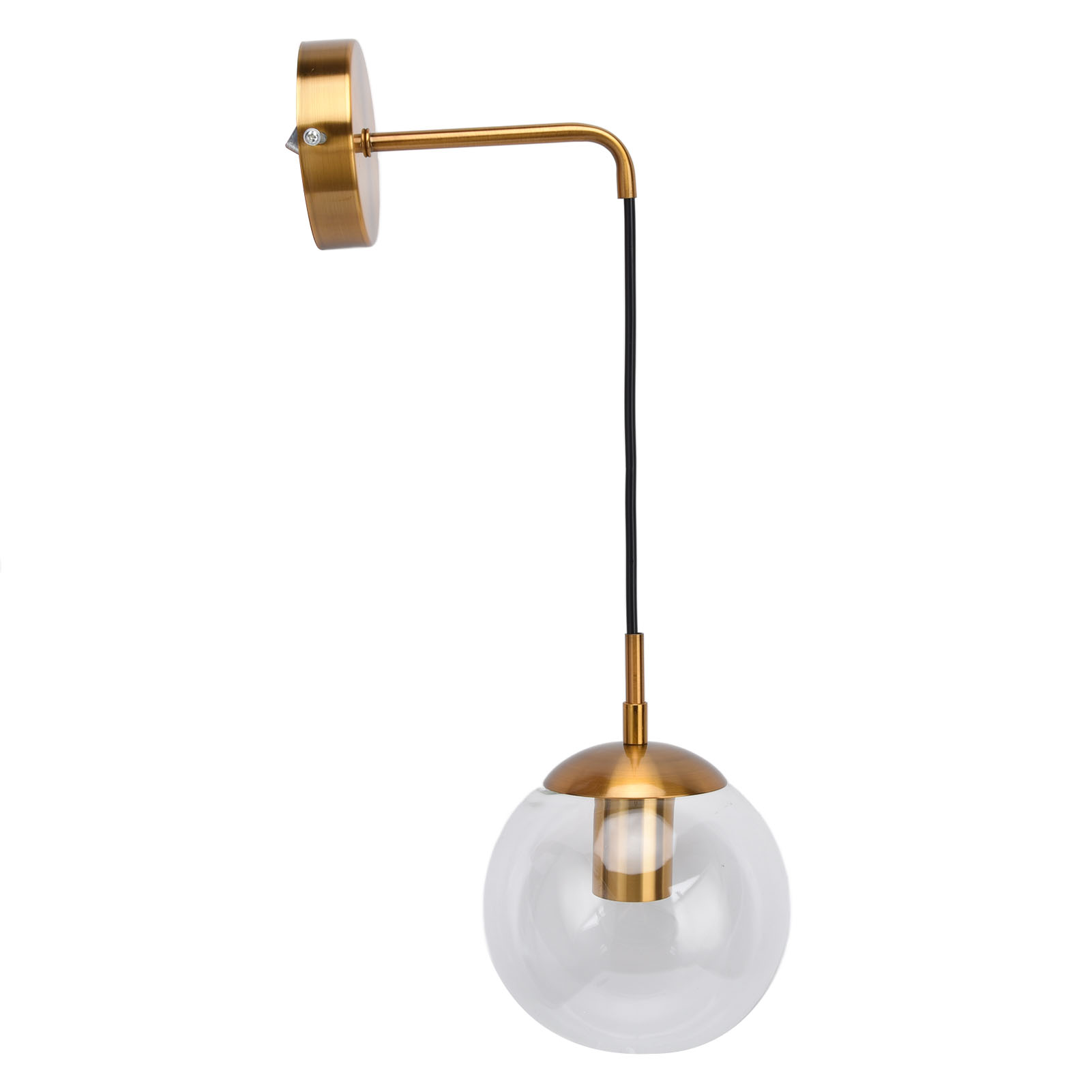 Moderne Retro-wandleuchte Mit Dekorativer, Minimalistischer Glaskugel, E27-fassung, Für Wohnzimmer, Schlafzimmer Und Arbeitszimmer, 110–240 V