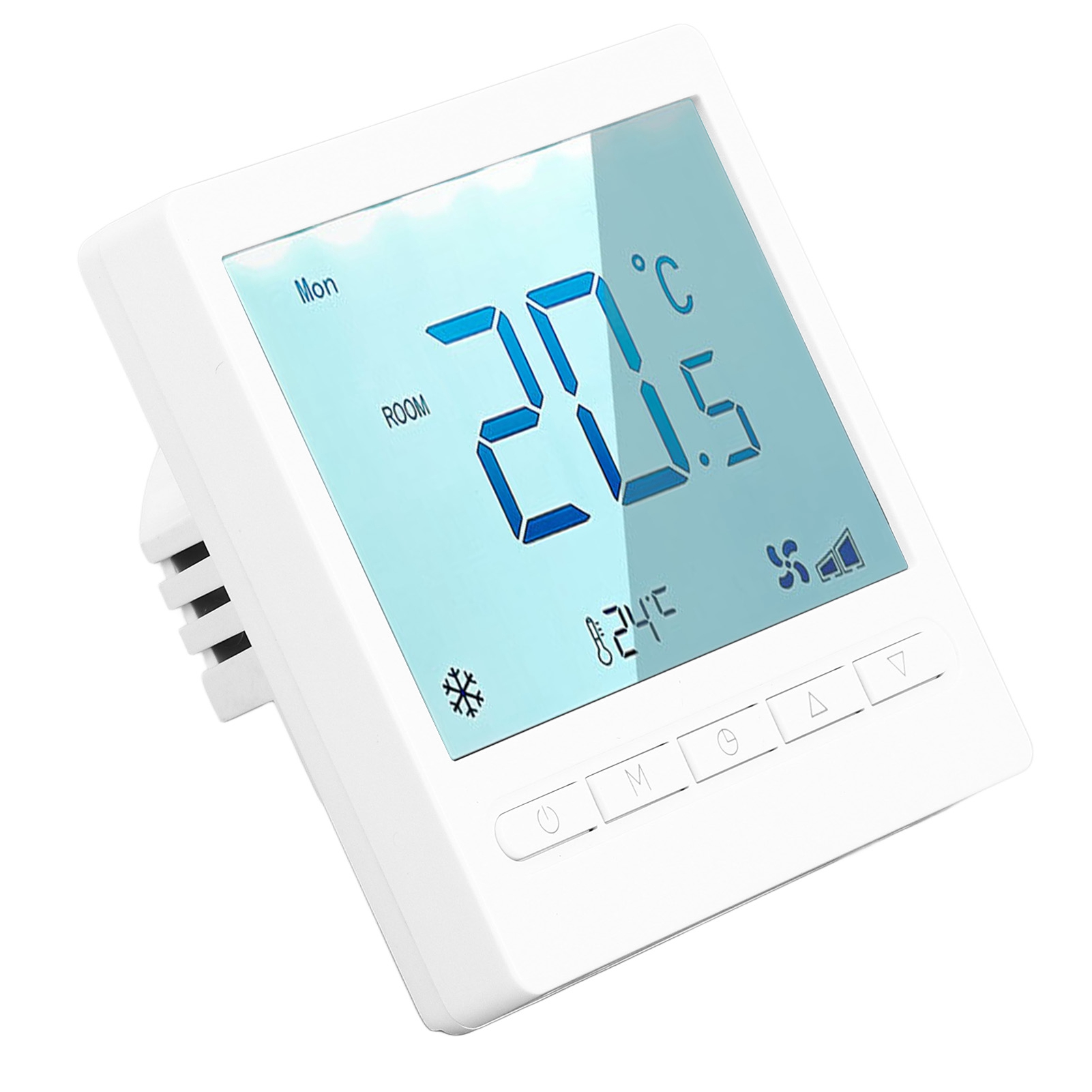 Programmierbarer Thermostat Mit Hoher Genauigkeit, Großem Lcd-display Für Wohnzimmer, Schlafzimmer, Esszimmer, Flur, 230 V Wechselstrom