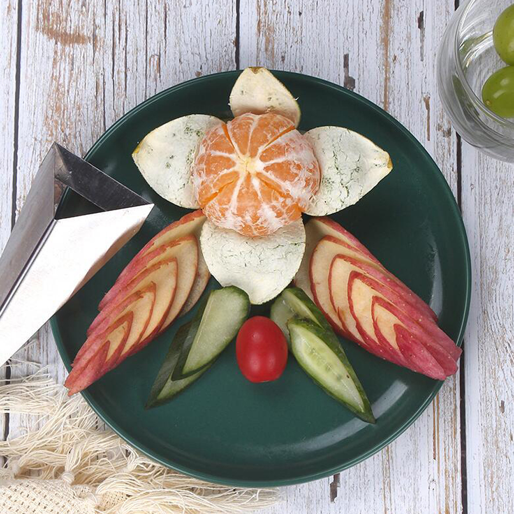 Dreieckiger Schnitzer Aus Edelstahl Für Obst Und Gemüse, Ideal Zum Gravieren Und Ausstechen Von Blumen.