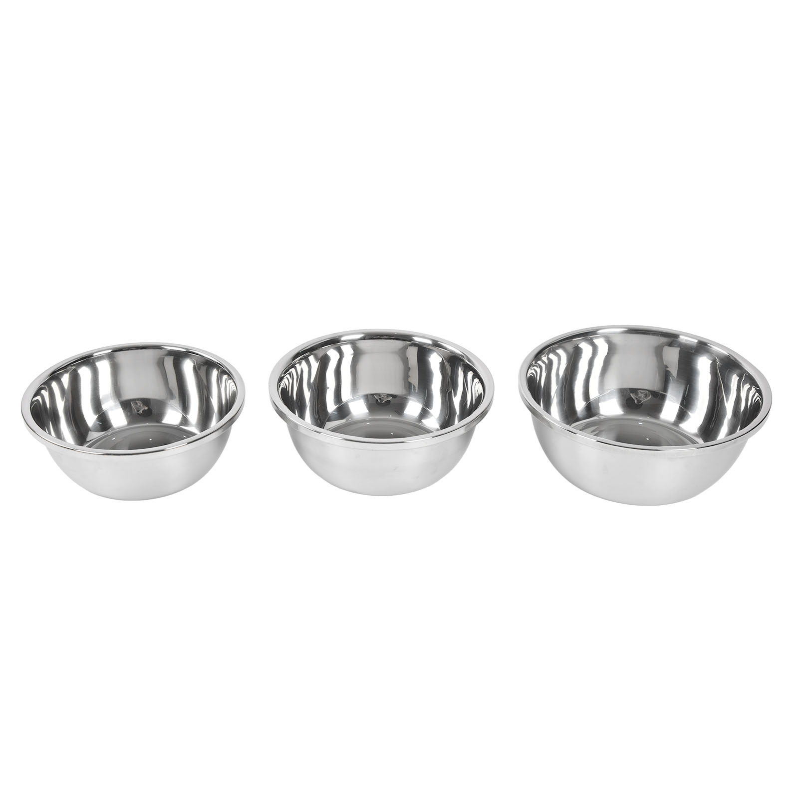 3-teiliges Rührschüssel-set (26 Cm, 28 Cm, 30 Cm) Aus Edelstahl, Dickwandig, Suppenschüssel, Multifunktional