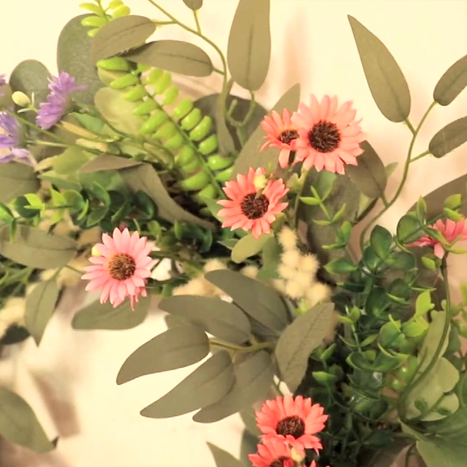 Eukalyptus-gänseblümchen-kranz Aus Künstlichen Blumen, Hochzeits- Und Heimdekoration
