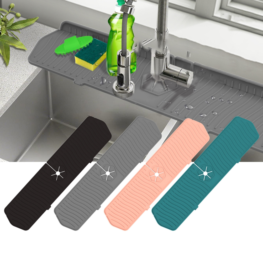 Spritzschutz Für Küchenarmatur/spülbecken, Große Silikon-wasserauffangmatte, Tropfmatte Zur Anbringung Hinter Der Armatur Für Küche Und Bad.