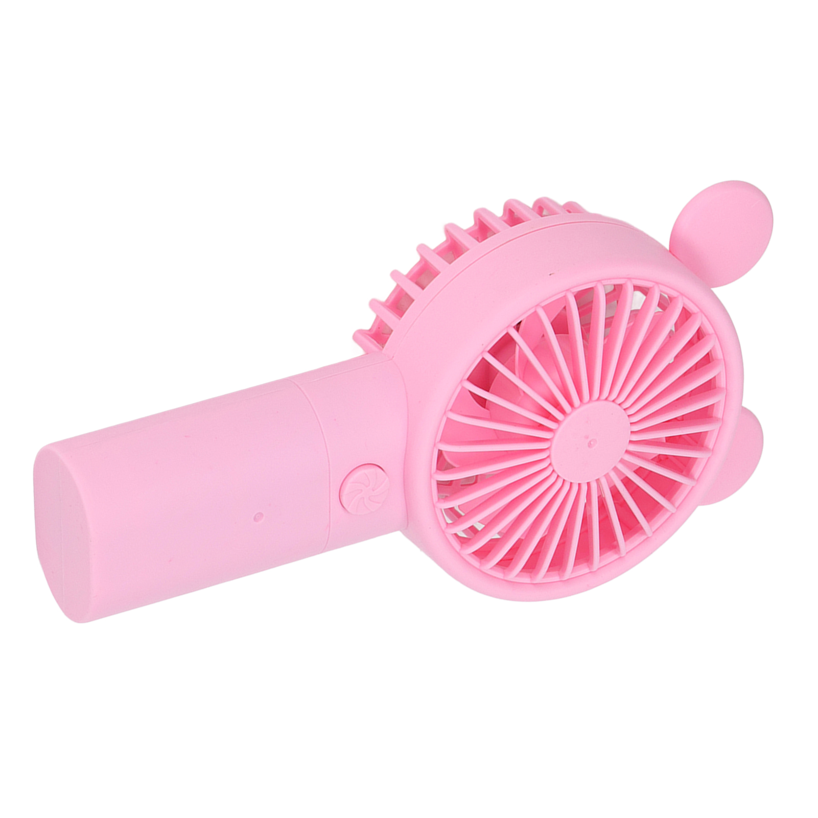 Tragbarer Kunststoffventilator, Usb-akku, Dualantrieb Mit Eingebautem Lithium-akku, Mini-tischventilator In Rosa Für Den Sommer