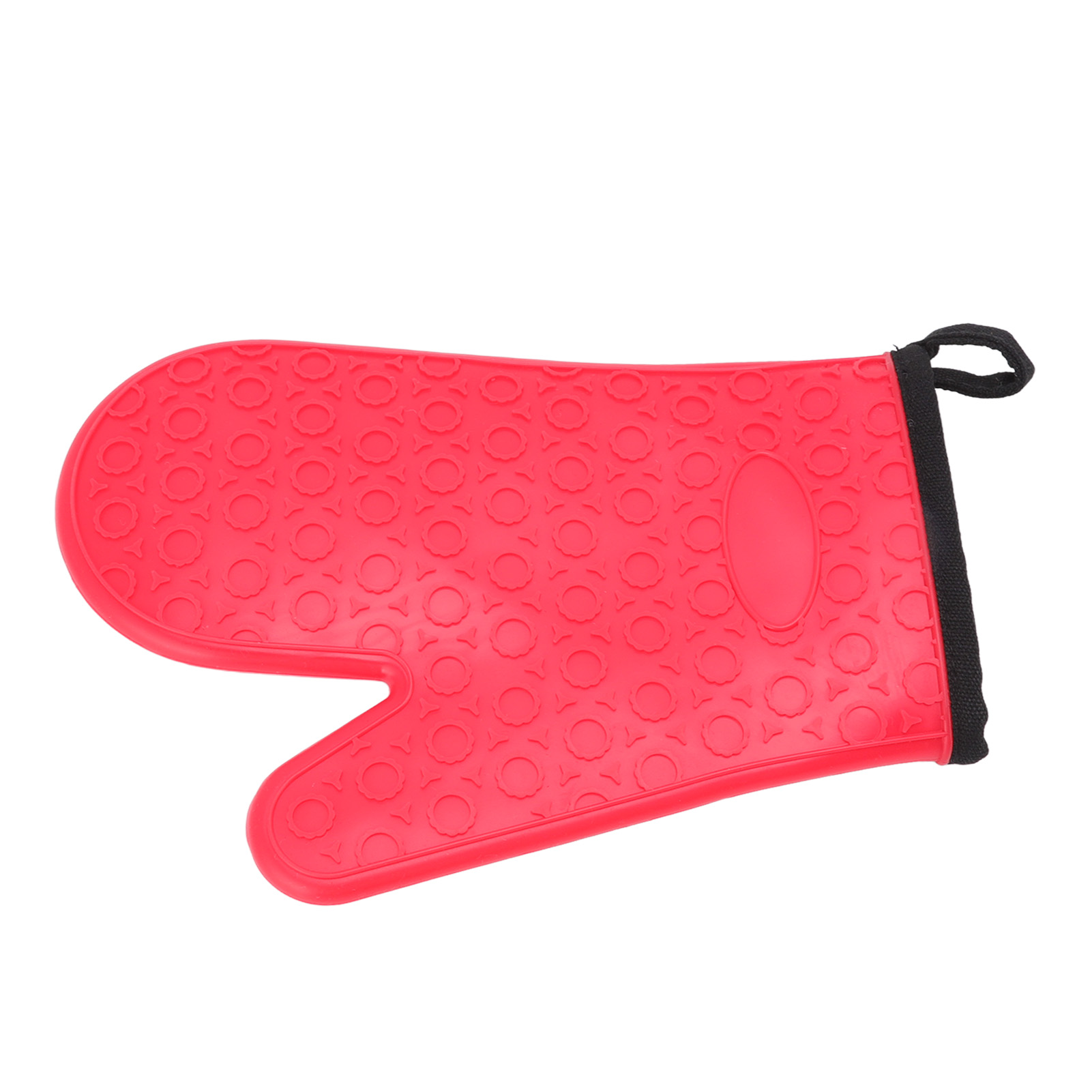 Roter Silikon-küchenhandschuh, Hitzebeständig, Wasserdicht Und Rutschfest, Mit Baumwollfutter.