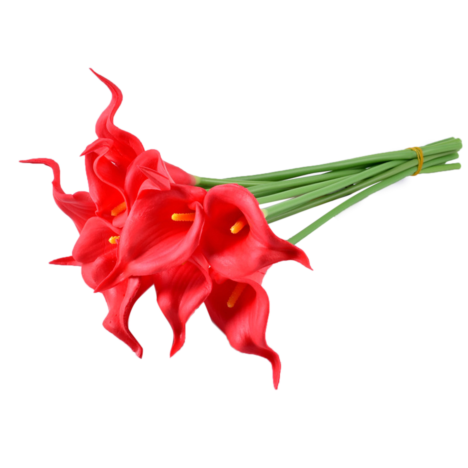 Künstliche Mini-calla-lilie Aus Pu, Realistisch Wirkende Rote Lilie, Künstliche Blume Für Fotografie Und Innendekoration.