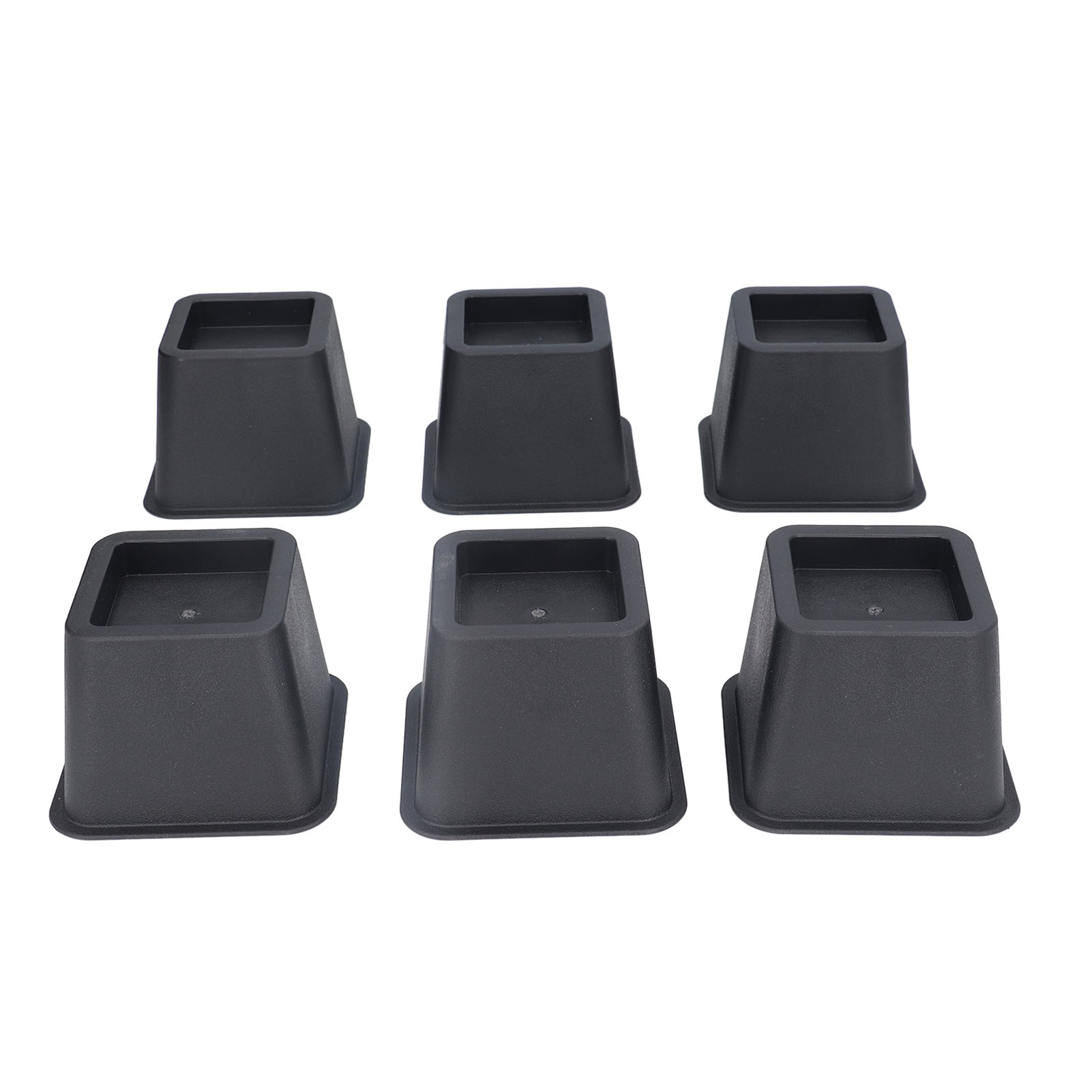 Set Mit 6 Trapezförmigen Füßen, 7,6 Cm Lang, Für Sofa-, Bett-, Tisch- Und Schrankbeine, Schwarz