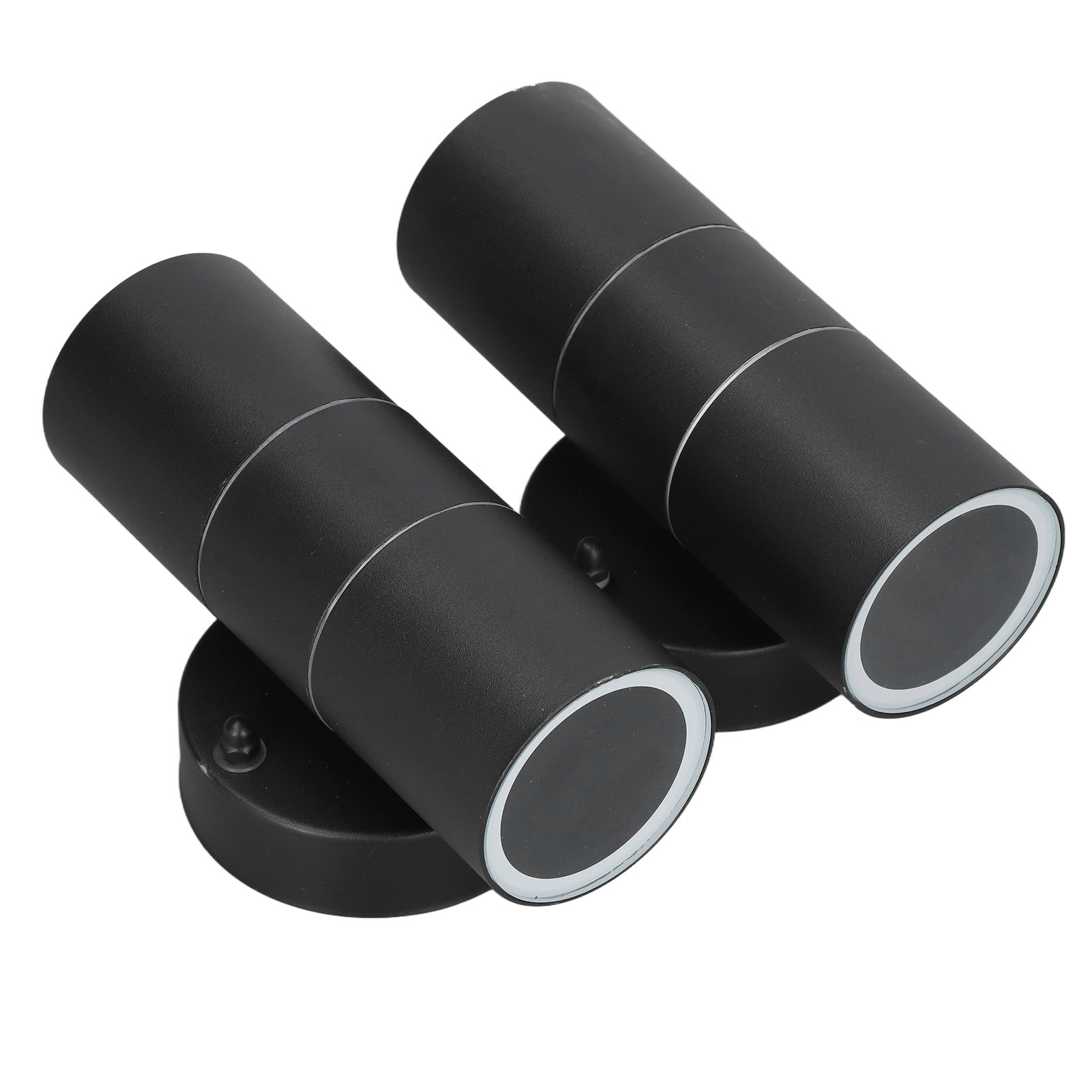 Stück Gu10 Edelstahl-wandleuchten, Wasserdicht, Zylinderförmig, Led-beleuchtung, Nach Oben Und Unten Gerichtet, Für Garten, Villa, Wohnzimmer, 220–240 V, Schwarz