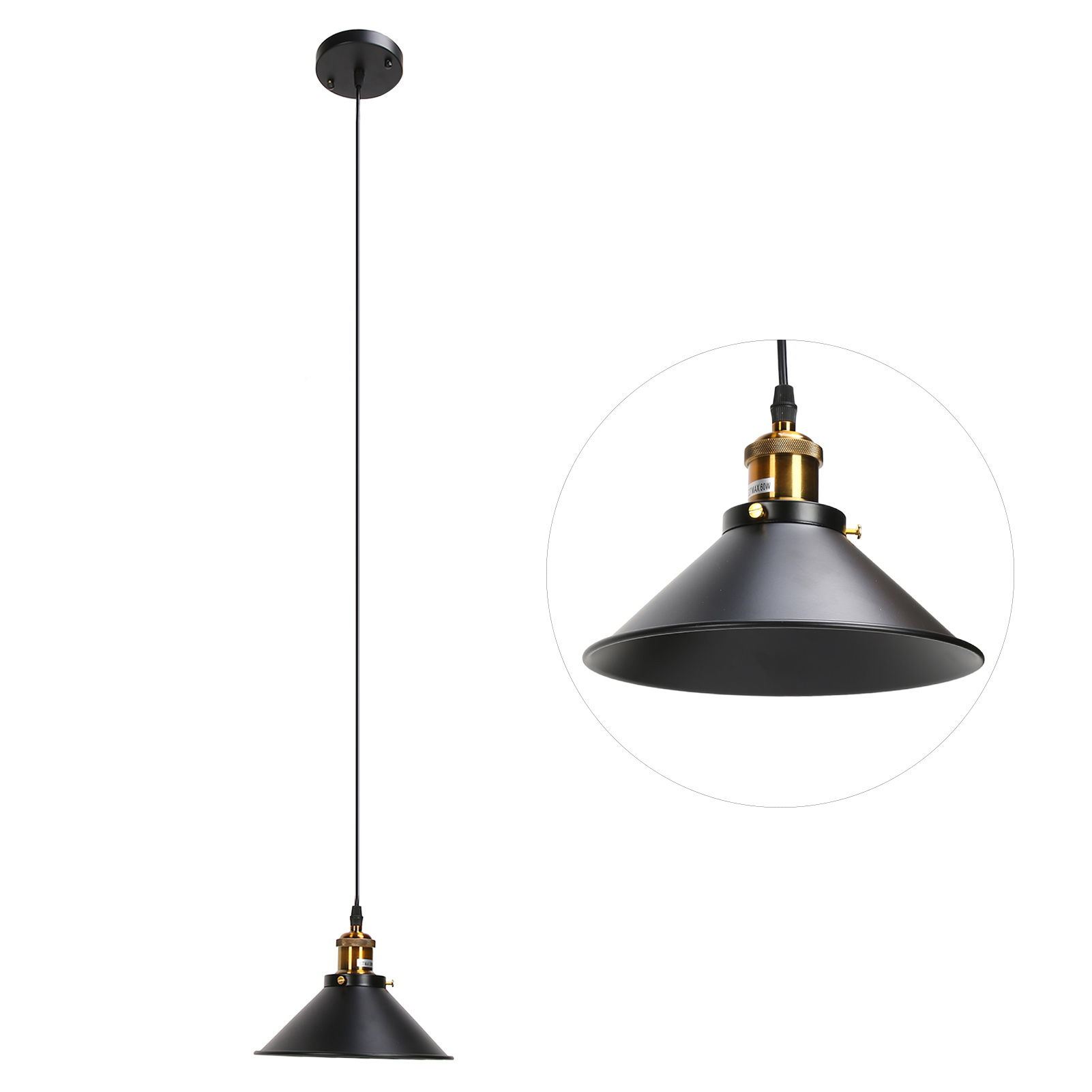 Schlichte Deckenleuchte Aus Schmiedeeisen Im Retro-industrie-stil, E27-fassung, Schwarzer Metallkäfig, Hängeleuchte Aus Schmiedeeisen, 85–240 V