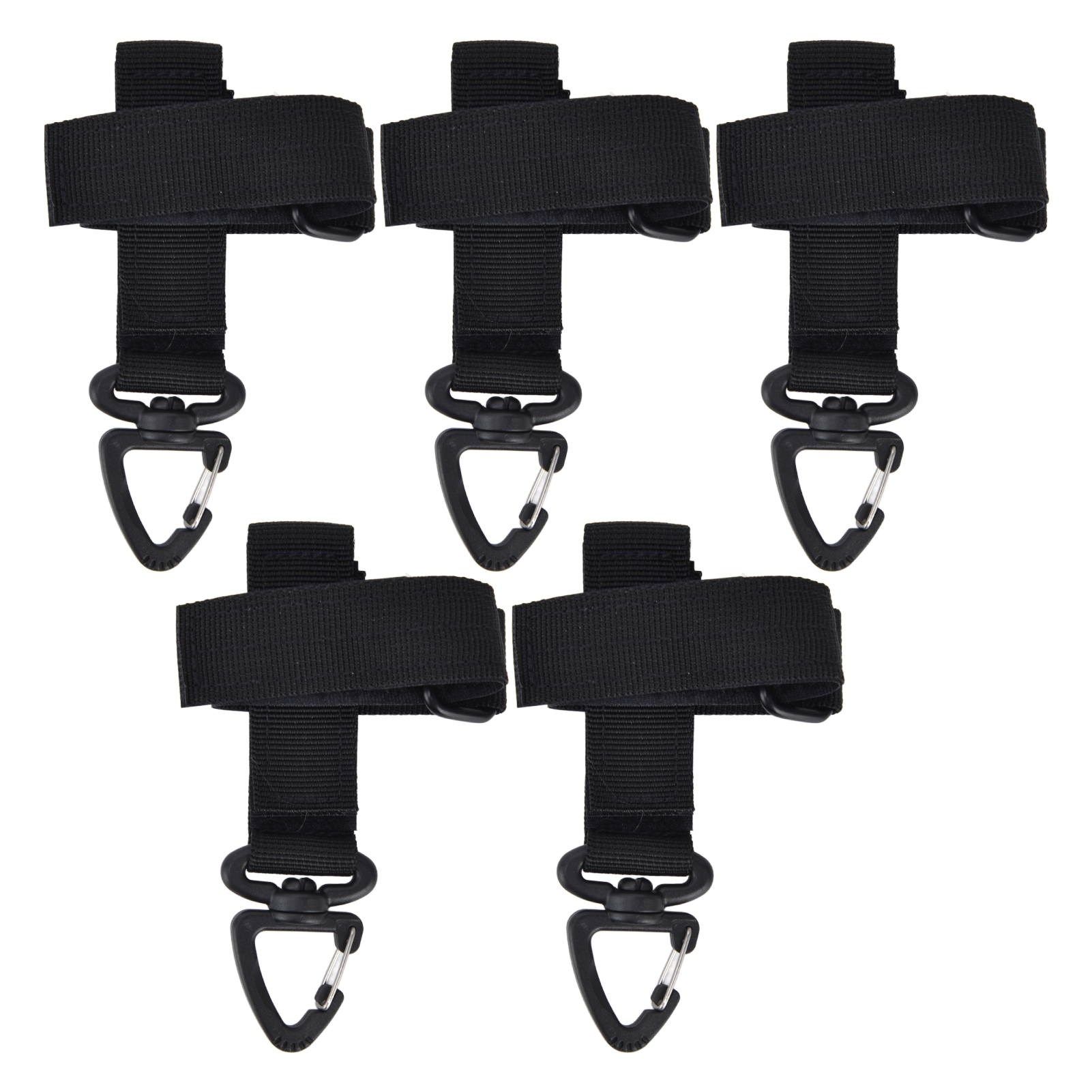 5er-set Mehrzweck-handschuhaufhängeschnallen, Verstellbare Nylon-handschuhhaken, Sicherheitsclips, Schwarz