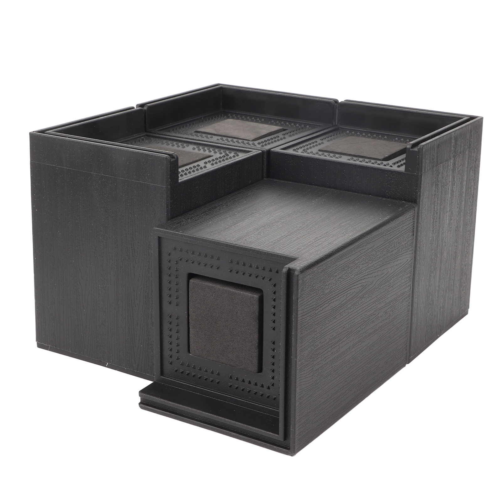Set Mit 4 Quadratischen, 10 Cm (4 Zoll) Großen, Schwarzen Kunststoff-sofafüßen Zur Befestigung Kleiner, Spitzer Füße.