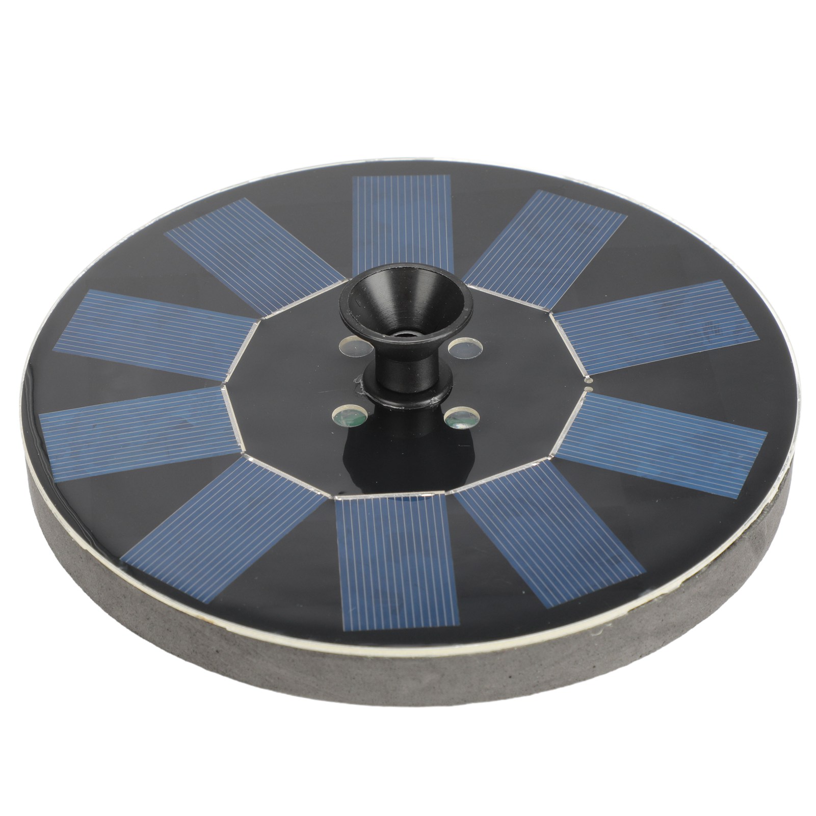 Runder Solarbrunnen, 1,4 W, Schwimmender Solar-landschaftsbrunnen Mit Beleuchtung Für Pool, Teich Und Garten, Schwarz