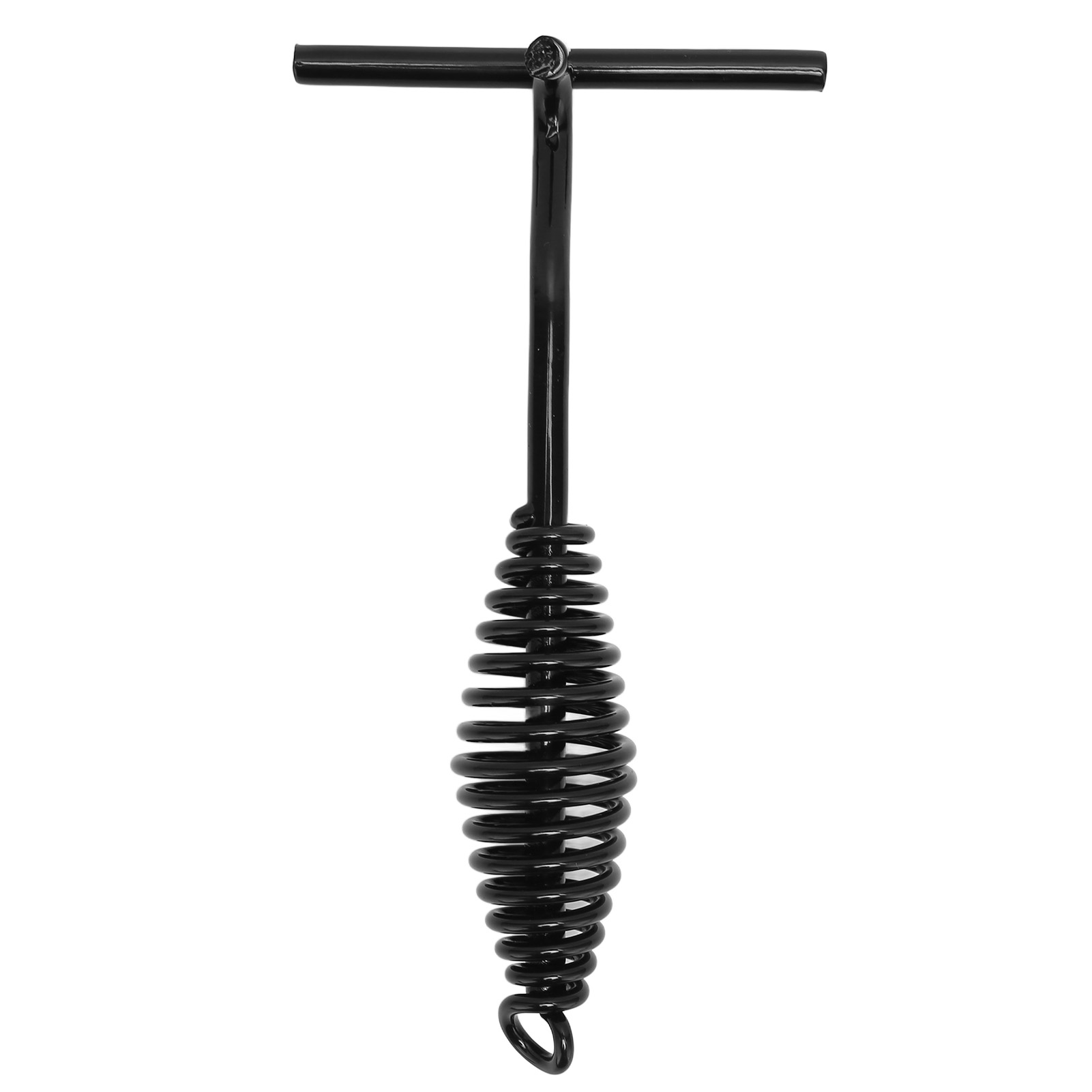 26 Cm Langer Deckelheber, Spiralförmiger Griff, Schwarze Ausführung, Aus Eisen, Längliches Design, Komfortabler Griff, Für Camping-auflaufformen.