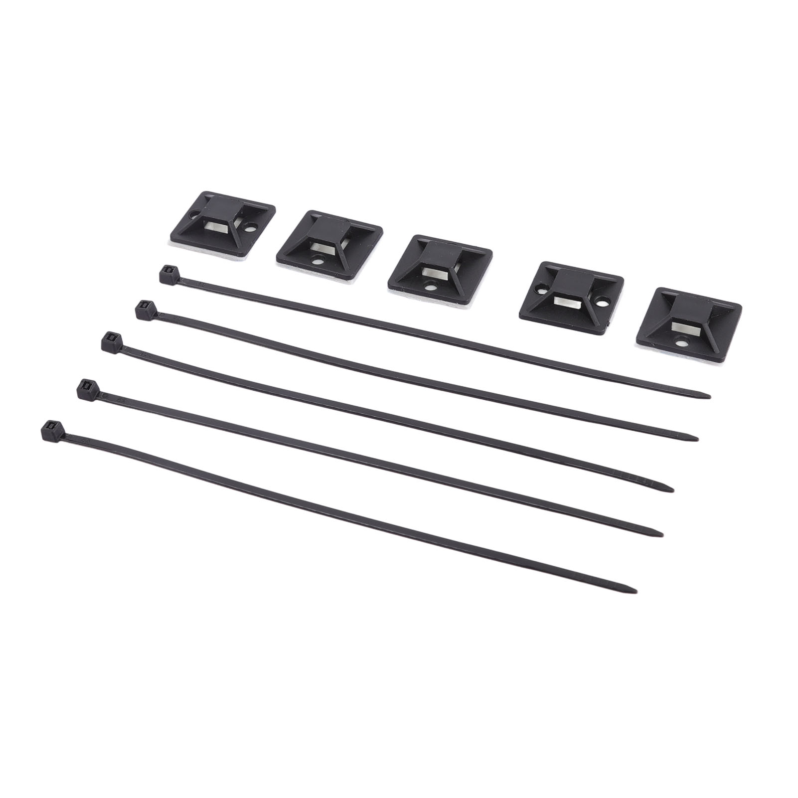 Packung Mit 200 Hochtemperaturbeständigen Nylon-kabelbindern, Selbstsichernd Und Widerstandsfähig, Mit Befestigungsmaterial Für Kabelzäune, 20 X 20 Mm, Schwarz.