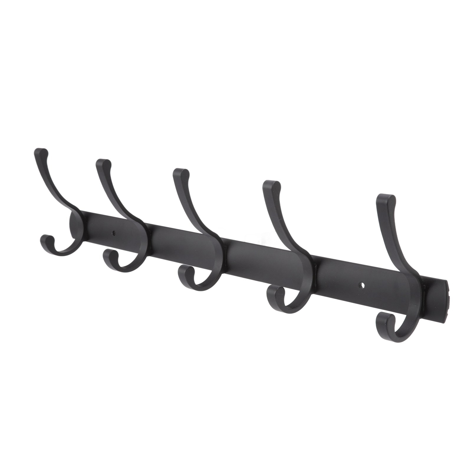 Moderne Und Minimalistische Schwarze 5-haken-türhaken, Wandhalterung Aus Dickem Aluminium, Für Badezimmertüren Mit Haken.