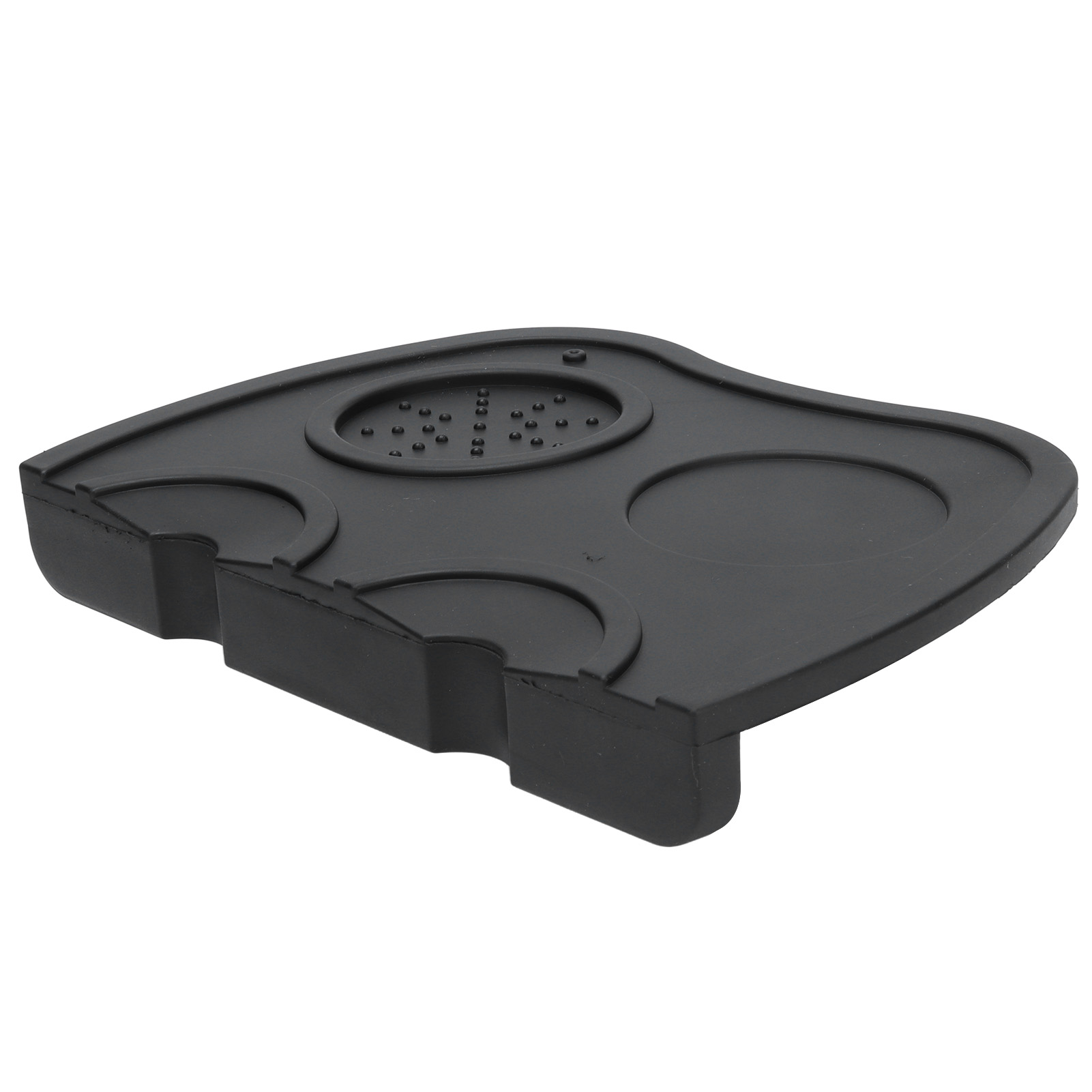 Silikon-kaffee-tamper-pad, Rutschfest, Weich, Hitzebeständig, Eck-tamper-matte Für Zuhause, Schwarz