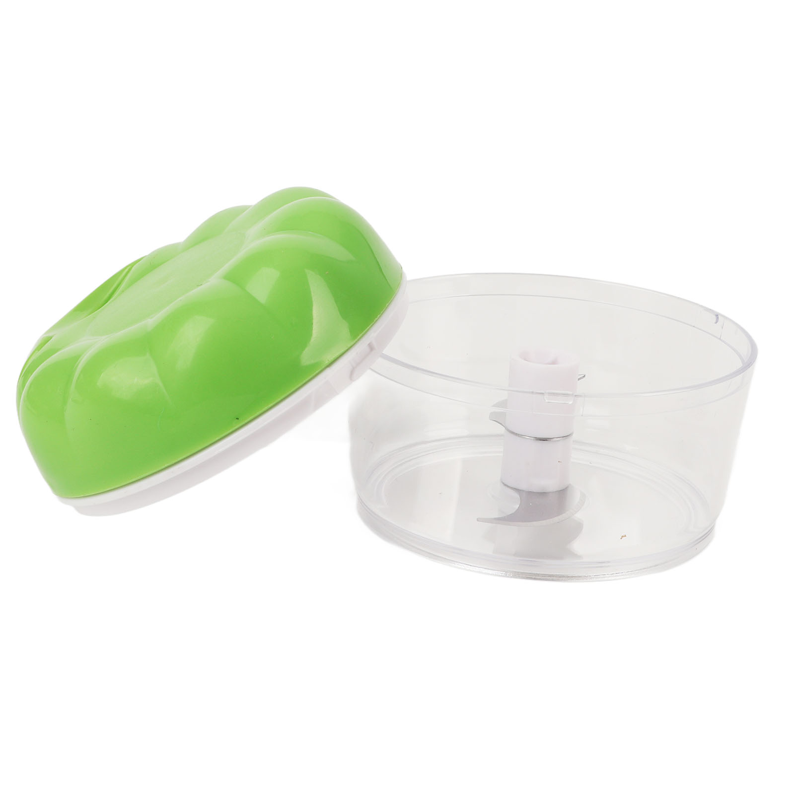 Mini-knoblauchschneider, Manuell, Sicher Und Multifunktional, Transparent, Mit Kordelzug, Grün.