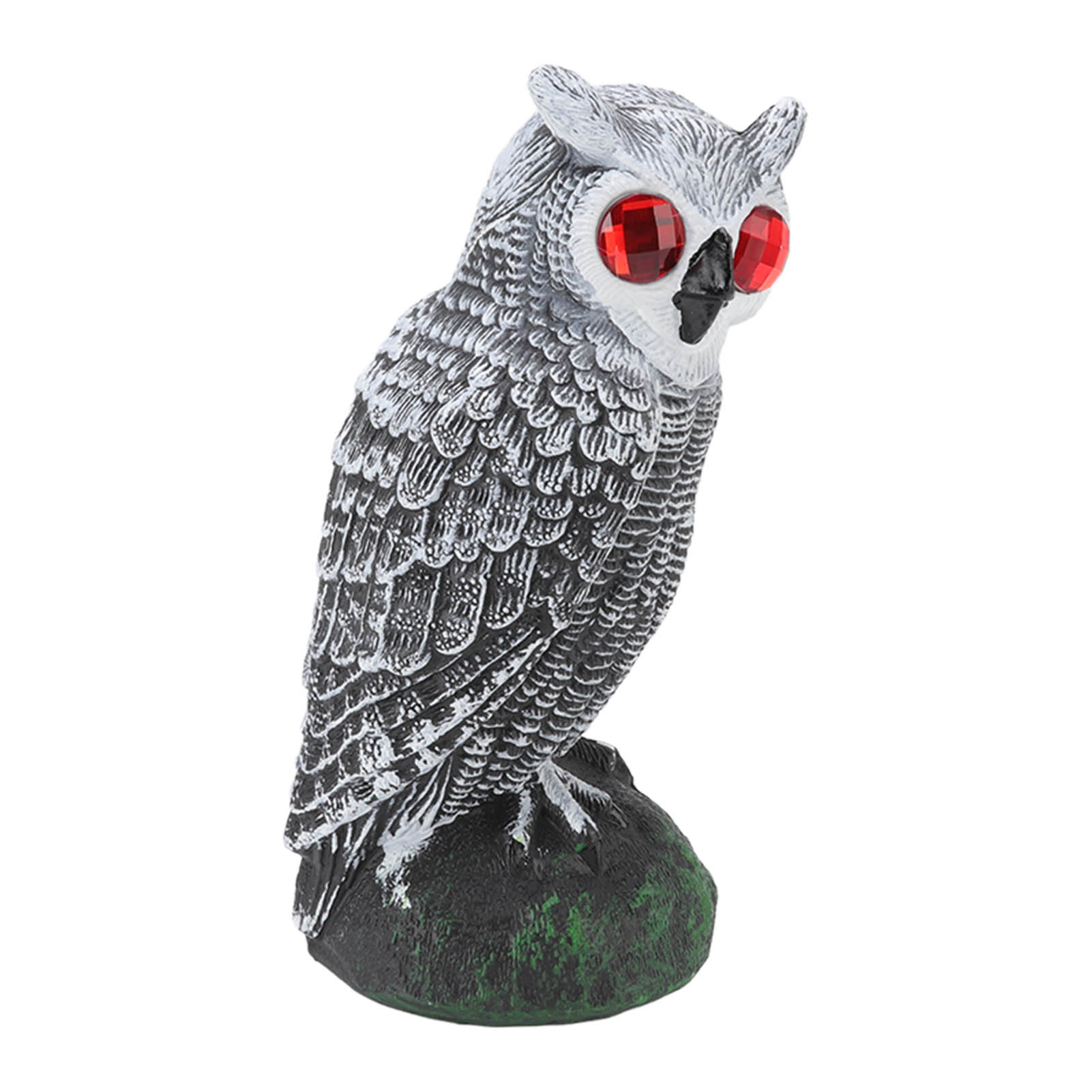 Vogelscheuche Für Den Garten, Aus Kunststoff Mit Roten Augen, Um Vögel Fernzuhalten. Sorgfältig Gestaltet Und Robust. Modell „elbow Cat“, Schlicht Weiß.