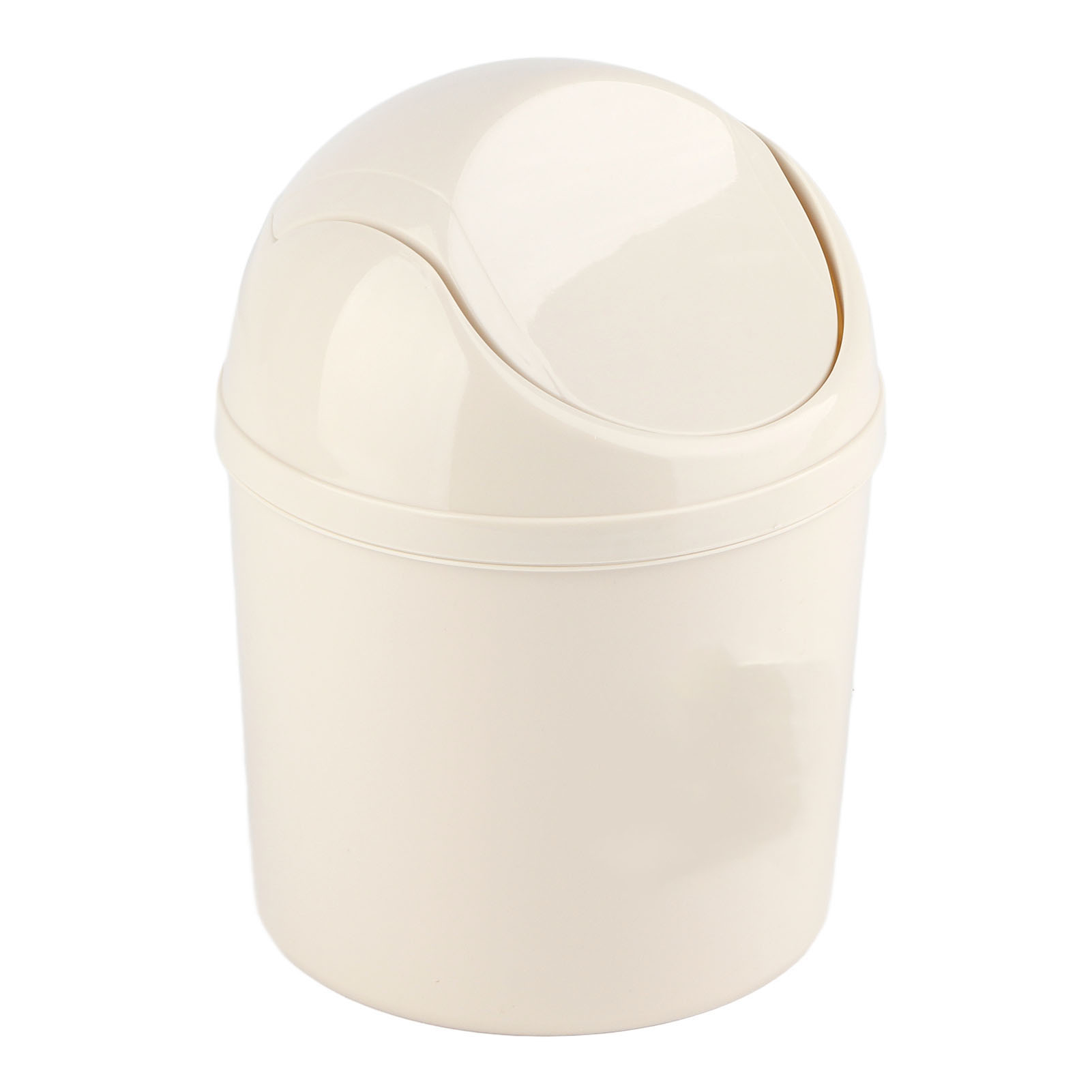 Mini-tischmülleimer Aus Pp Mit Kompaktem, Praktischem Deckeldesign Für Zuhause, Küche, Schreibtisch, Schlafzimmer, Wohnzimmer, Weiß