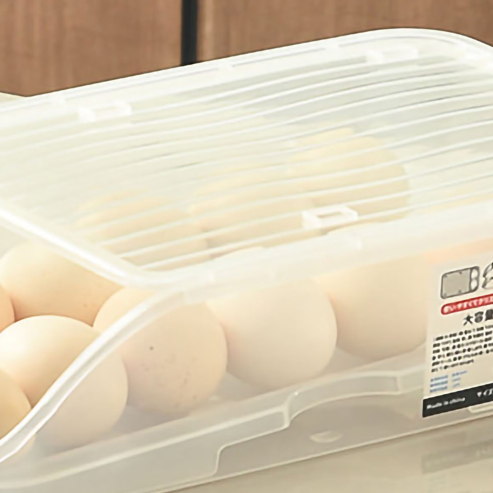Dickwandiger, Transparenter Eierkarton Aus Kunststoff Mit Automatischen Rollen Und Rillen, Für Kühlschrank Und Küche (weiß).
