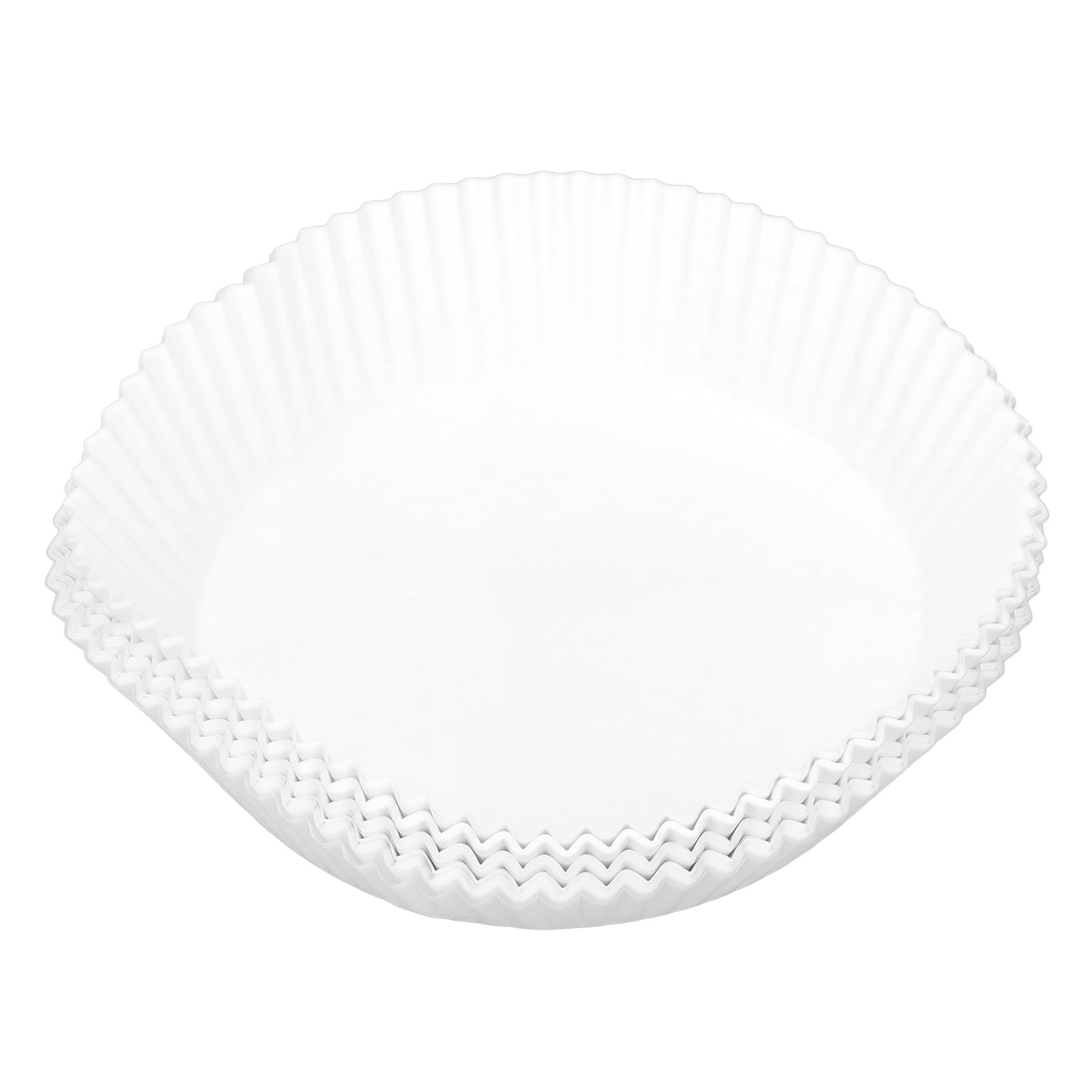 100 Stück 16 X 4,5 Cm Einweg-papierförmchen, Weiß, Antihaftbeschichtet, Frittier- Und Backpapier, Rund, Für Die Küche