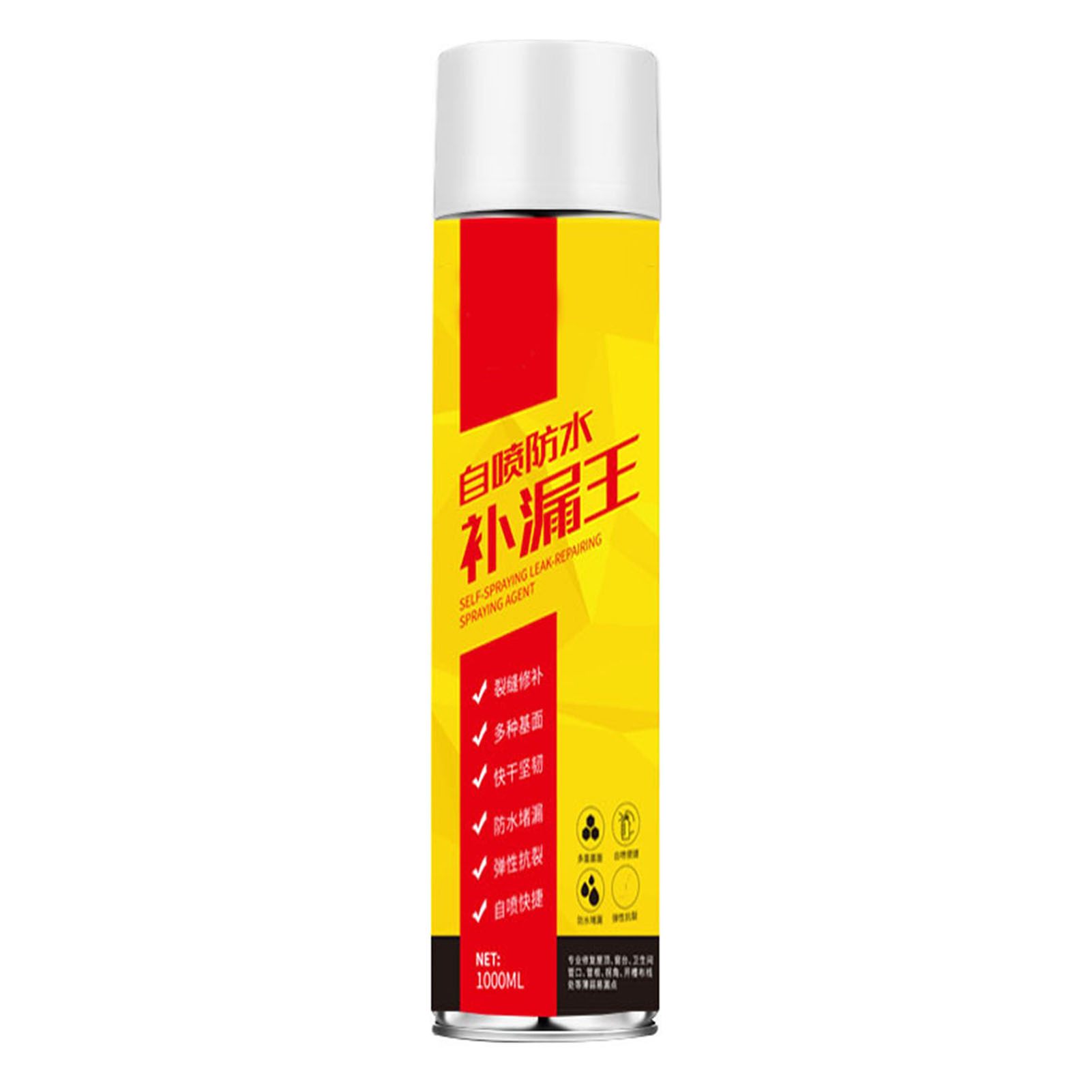Wasserdichtes Sprühdichtmittel Für Dachrisse, Polyethylenkleber, 1000 Ml, Weiß