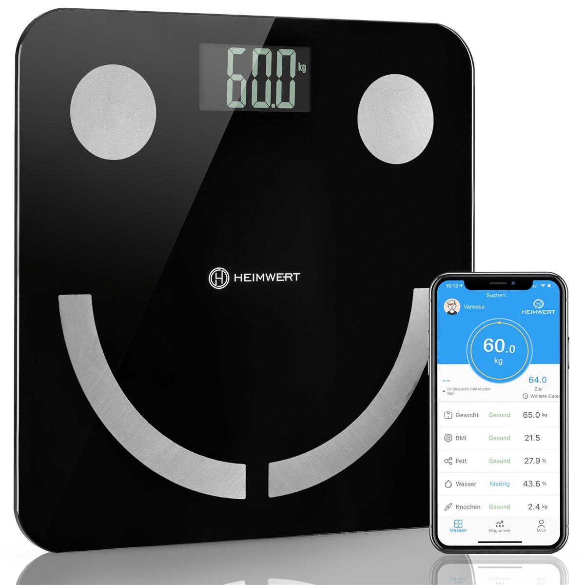 Waage Körperfettwaage Körperanalysewaage Personenwaage Mit Bluetooth App