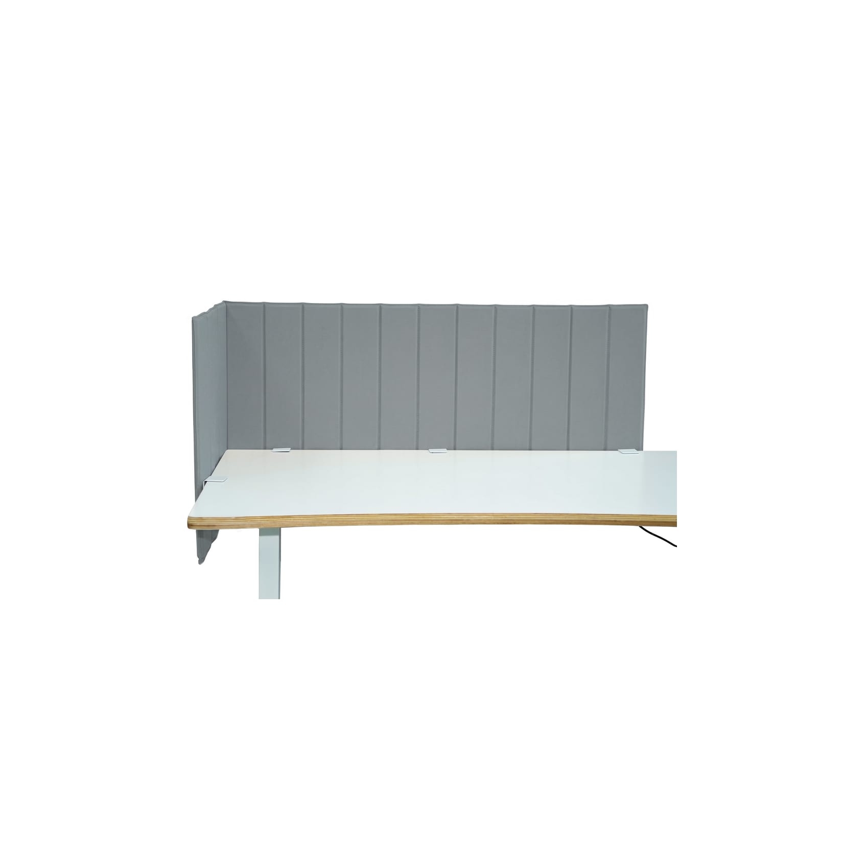 Akustik Tischtrennwand Flexmiut Roll 160 Cm Rollbar Mit Steppung Stoff Hellgrau Hjh Office