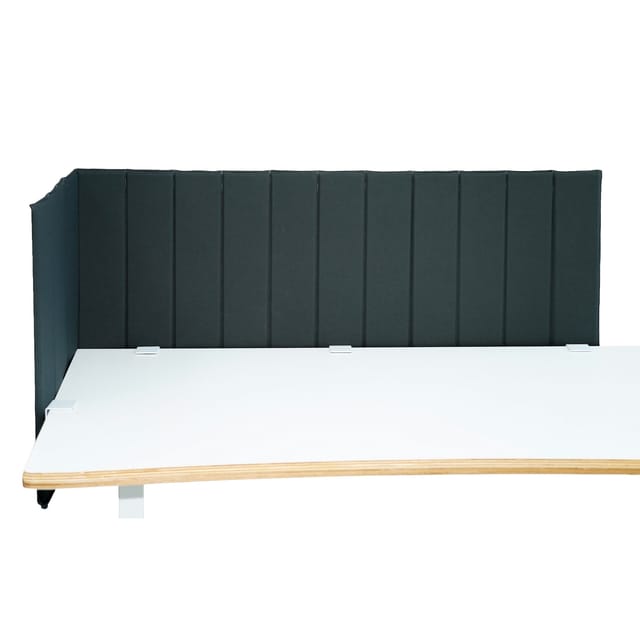 Akustik Tischtrennwand Flexmiut Roll 160 Cm Rollbar Mit Steppung Stoff Hellgrau Hjh Office